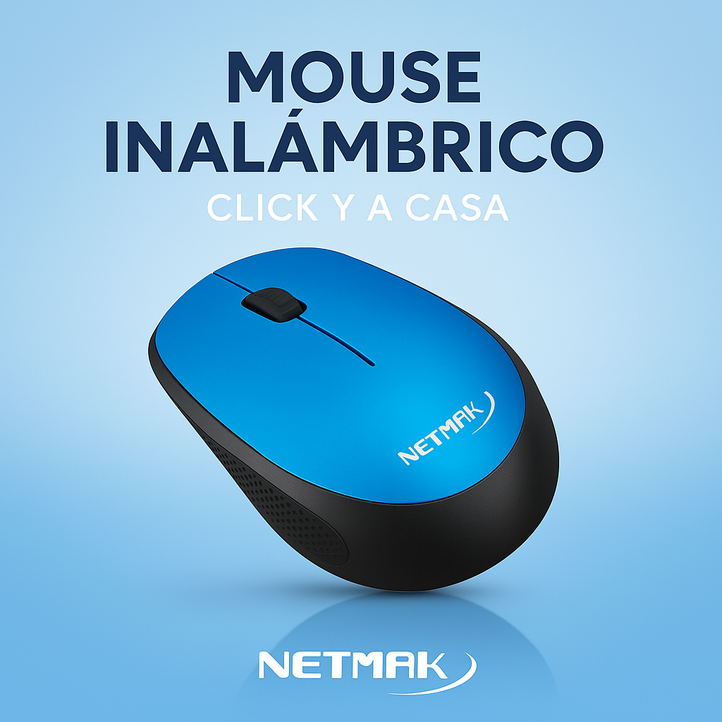 Mouse Inalámbrico Netmak NM-M680-B – Libertad y estilo en cada movimiento