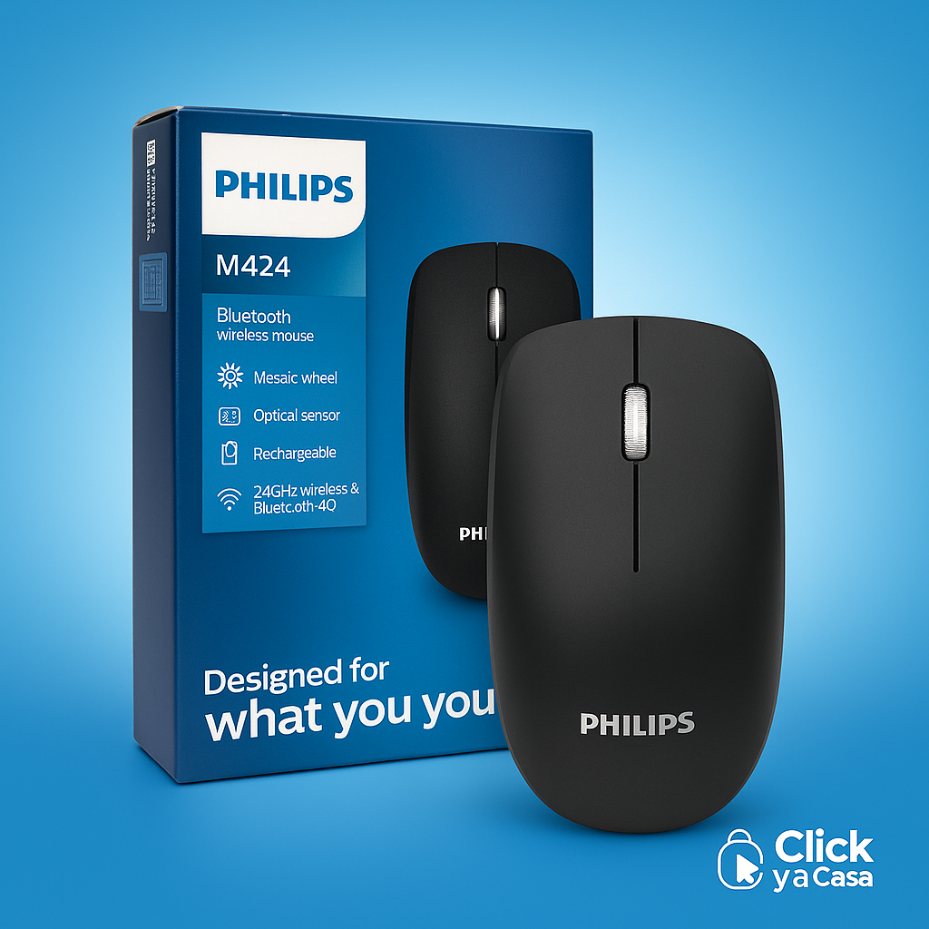 Mouse Bluetooth Philips M424 – Precisión y diseño inalámbrico premium