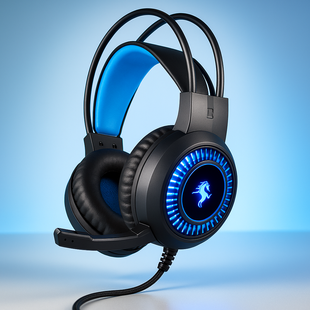 Auriculares gamer Kolke ARKGA-472NA – Sonido pro y luces azules que inspiran 💥