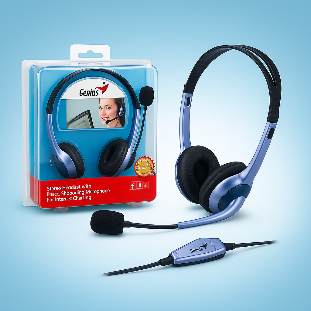Auriculares Genius HS-04S Azul – Comodidad y claridad en tus llamadas