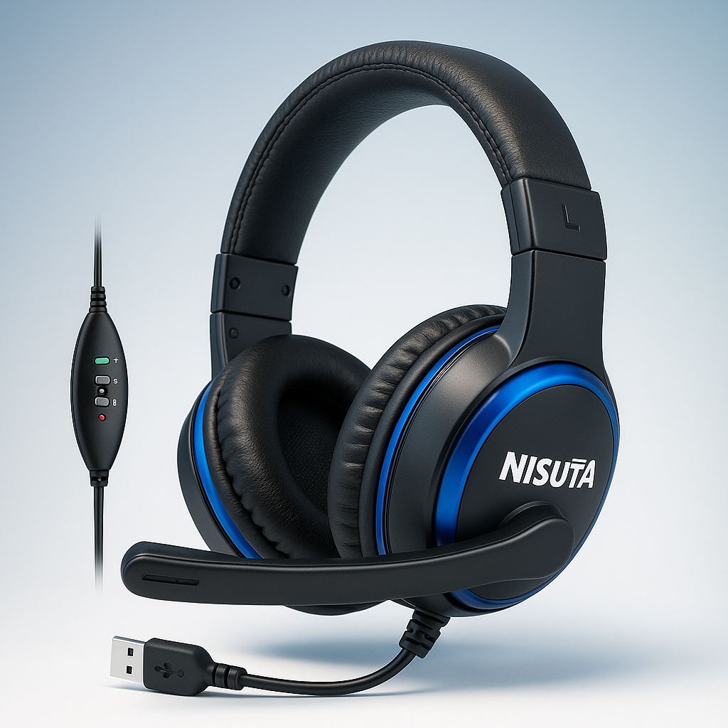 Auriculares gamer Nisuta NSAU60S – Comodidad, estilo y sonido envolvente 🎧