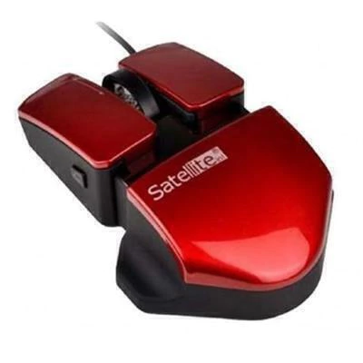 Mouse USB Satellite A‑50R – Óptico 800 DPI Rojo