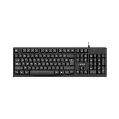 Teclado Philips Serie 2000 SPK6234B USB Multimedia 104 Teclas Negro