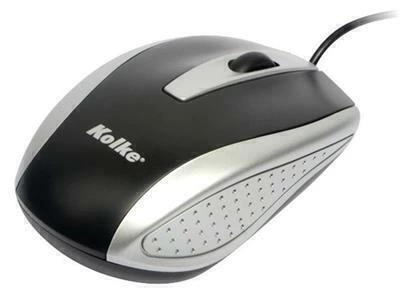 Mouse USB Kolke KM‑112 – Negro y Plateado