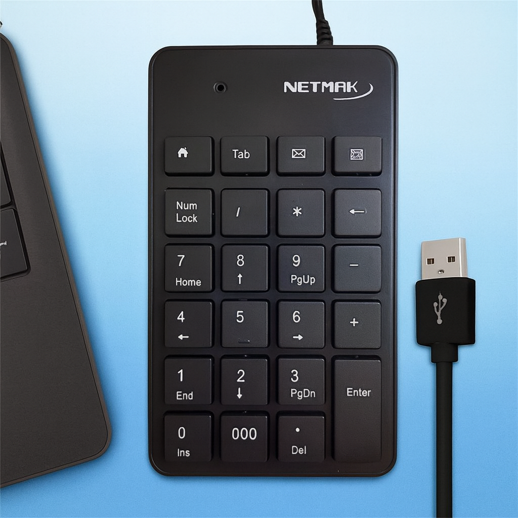 Teclado numérico Netmak NM-KB250 – Compacto, práctico y preciso 🔢