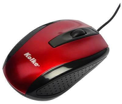 Mouse USB Kolke KM‑112 – Negro y Rojo