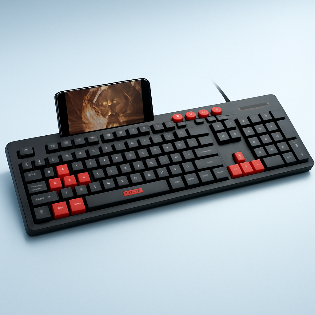Teclado gamer Multilaser TCGK120 – Precisión y diseño con soporte para celular ⚡