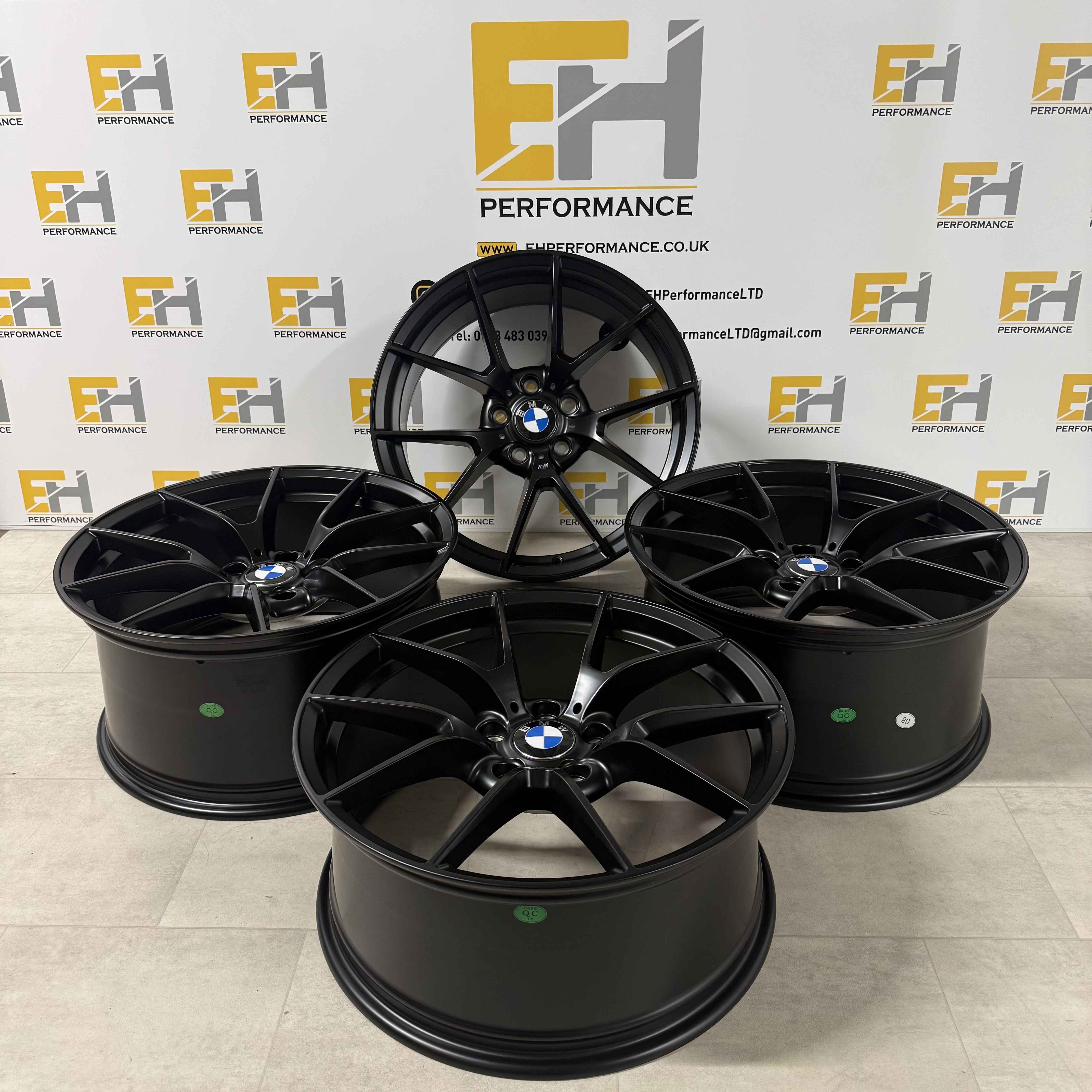 763M CS Style SATIN BLACK ALLOY WHEELS - M3 BMW 