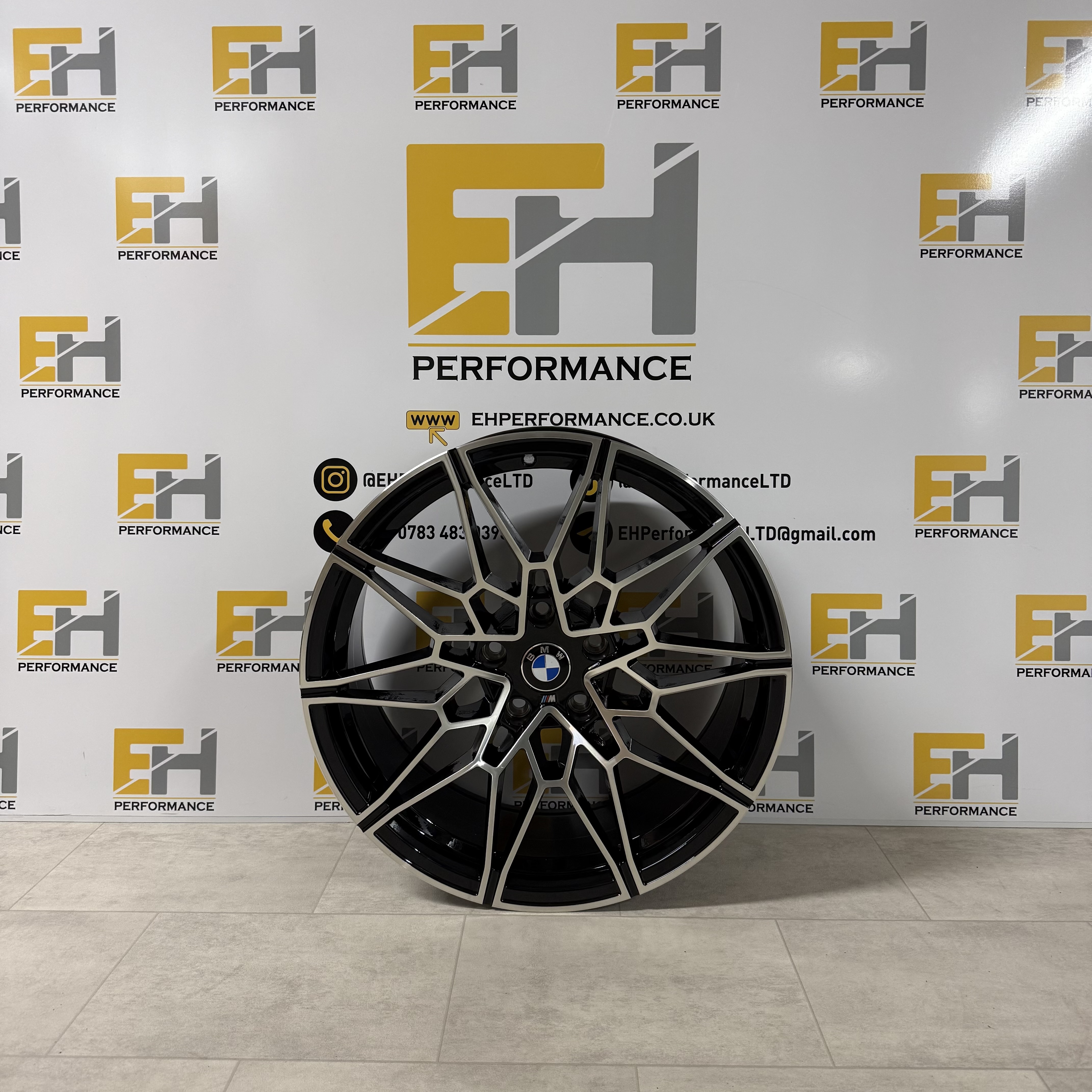 19 inch 826M M2 M3 M4 CS STYLE WHEELS RIMS GLOSS BLACK MACHINE BMW