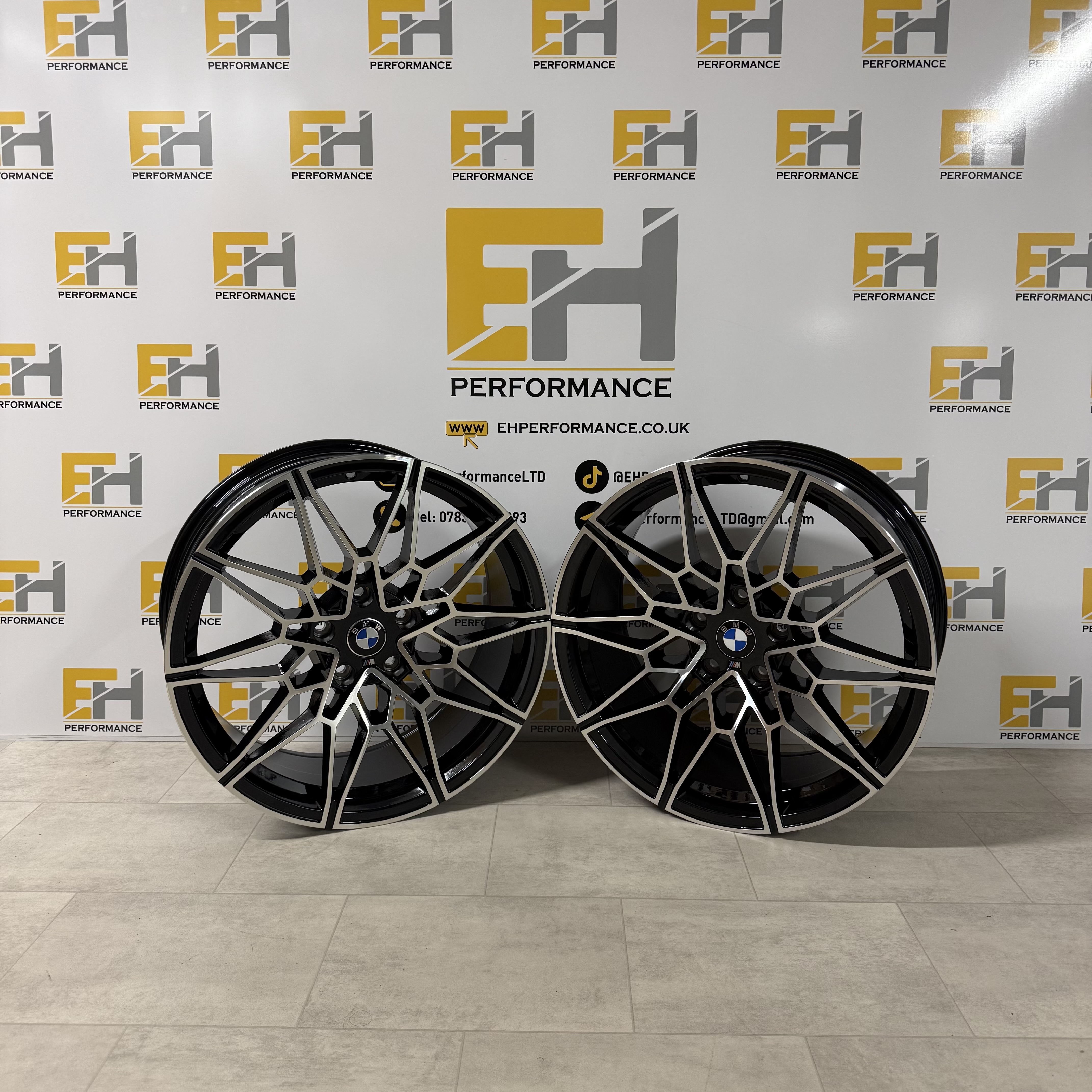 19 inch 826M M2 M3 M4 CS STYLE WHEELS RIMS GLOSS BLACK MACHINE BMW