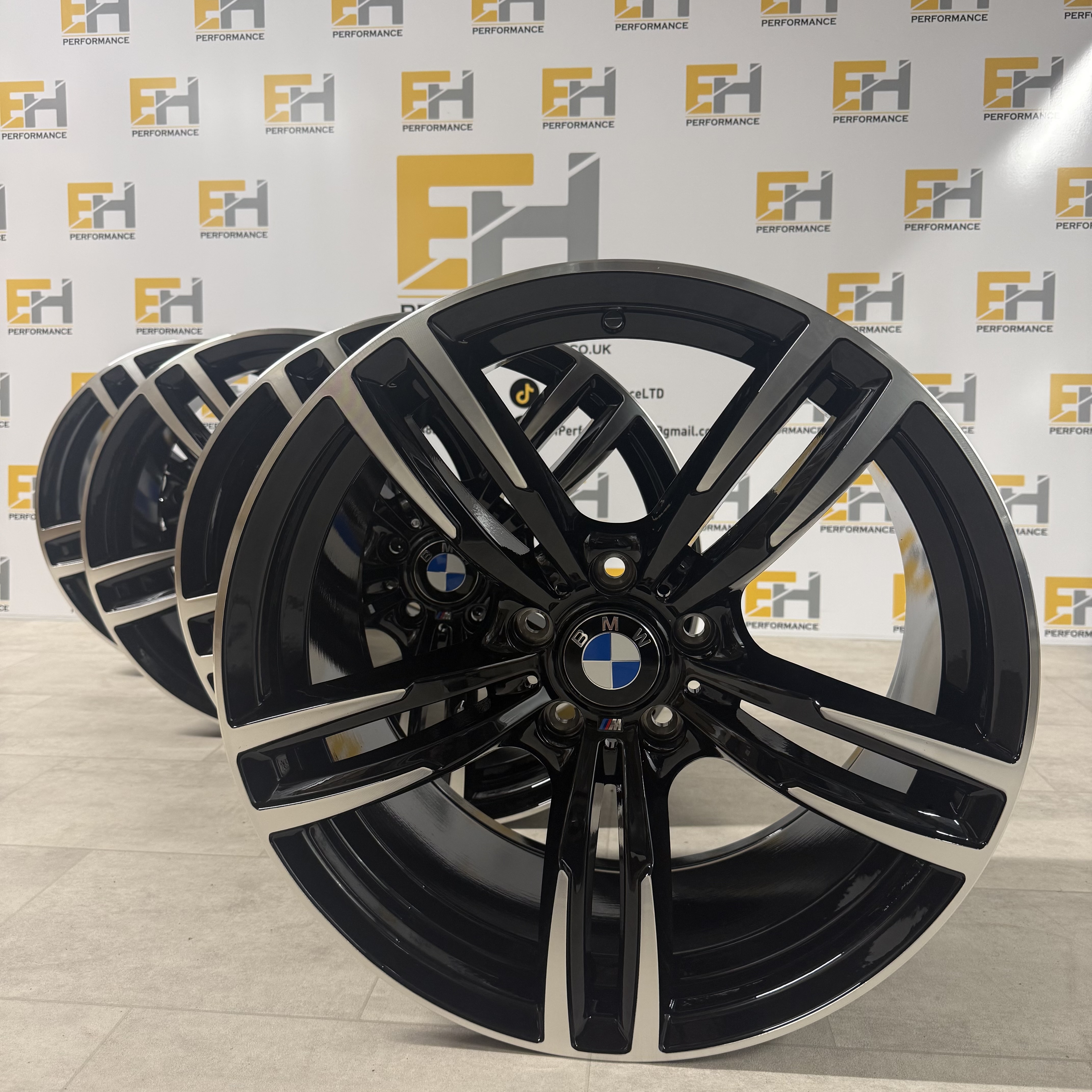 BMW 437M Style Alloy Wheels – Black Diamond Cut (19” Staggered) – Set of 4