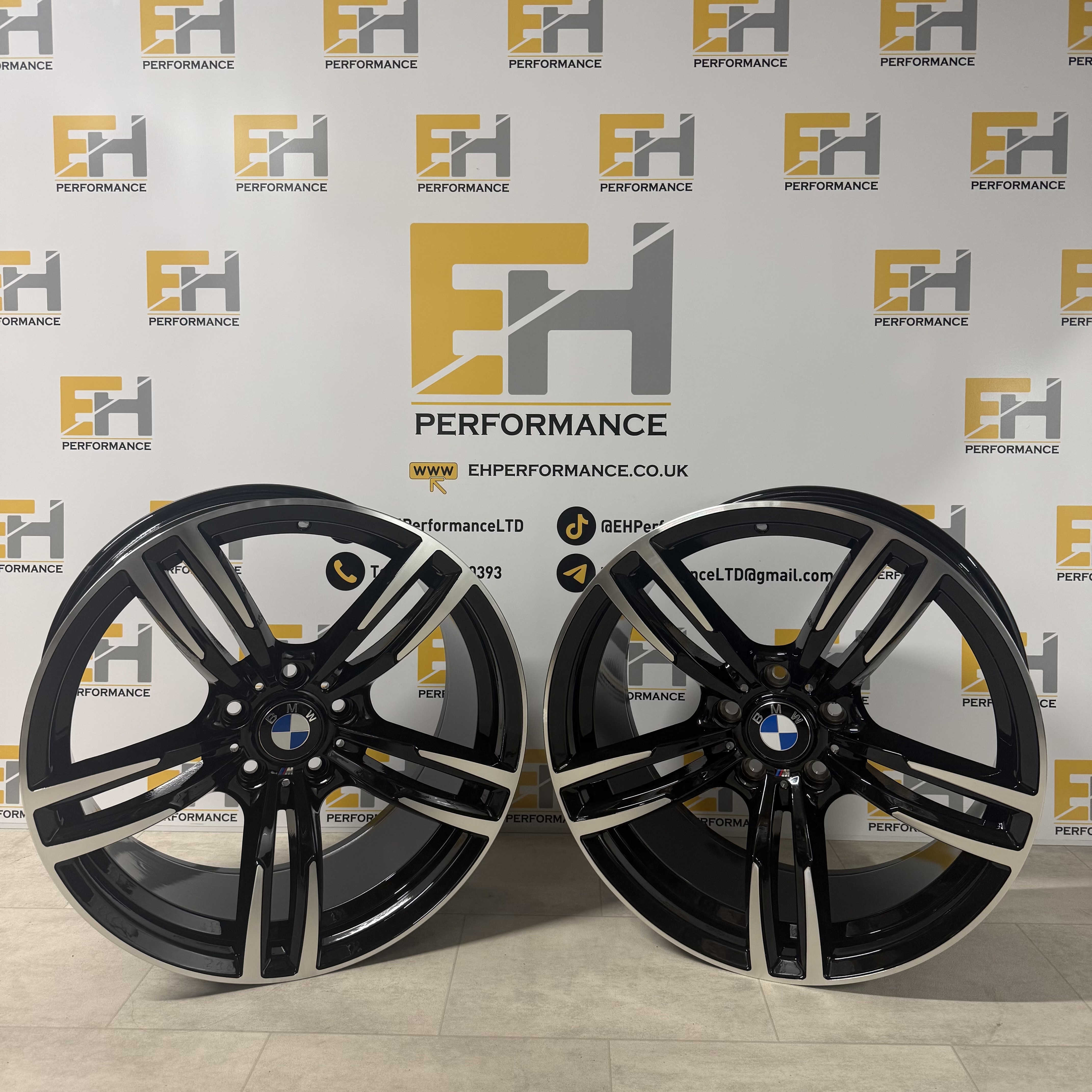 BMW 437M Style Alloy Wheels – Black Diamond Cut (19” Staggered) – Set of 4