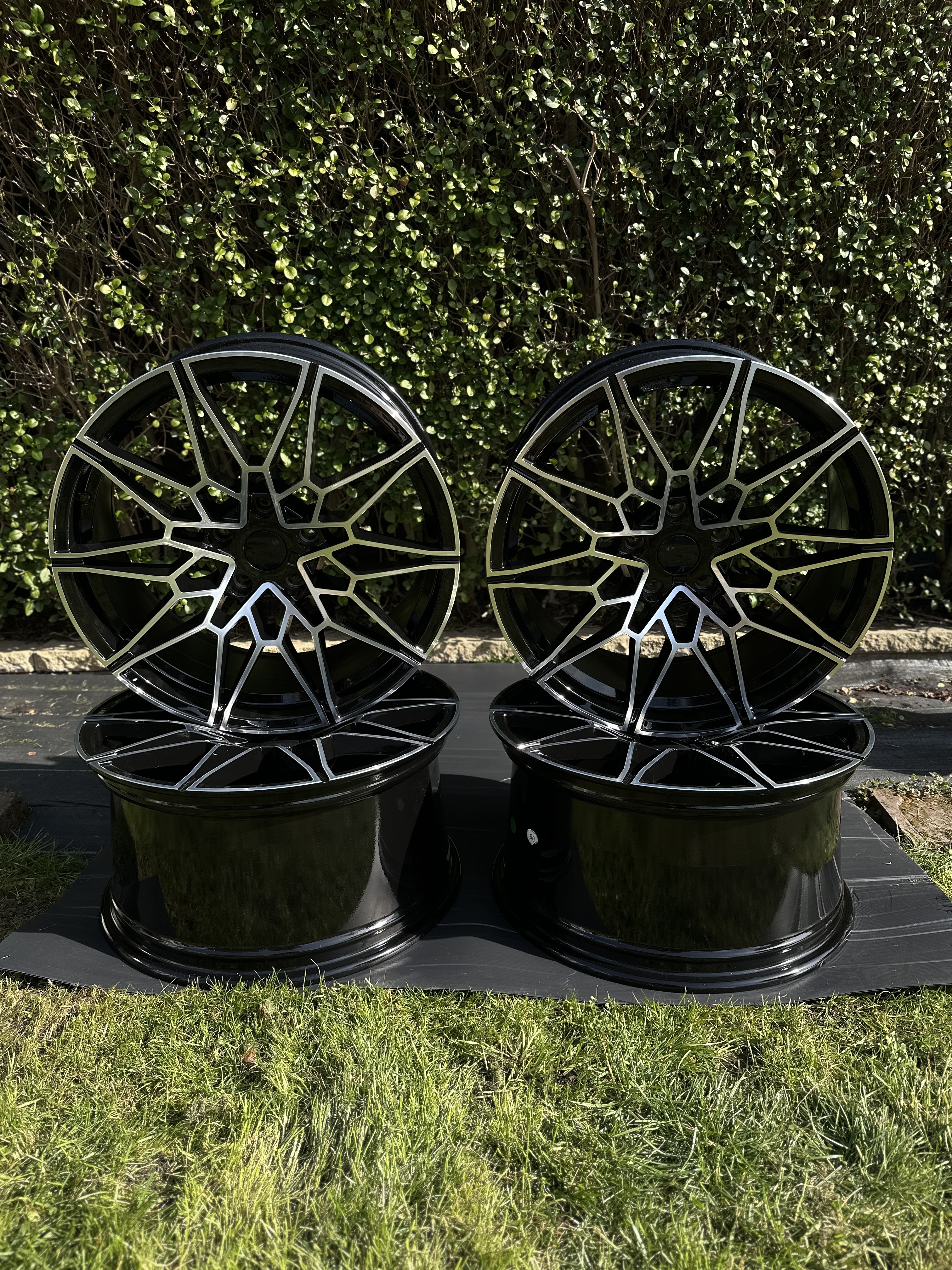 19 inch 826M M2 M3 M4 CS STYLE WHEELS RIMS GLOSS BLACK MACHINE BMW