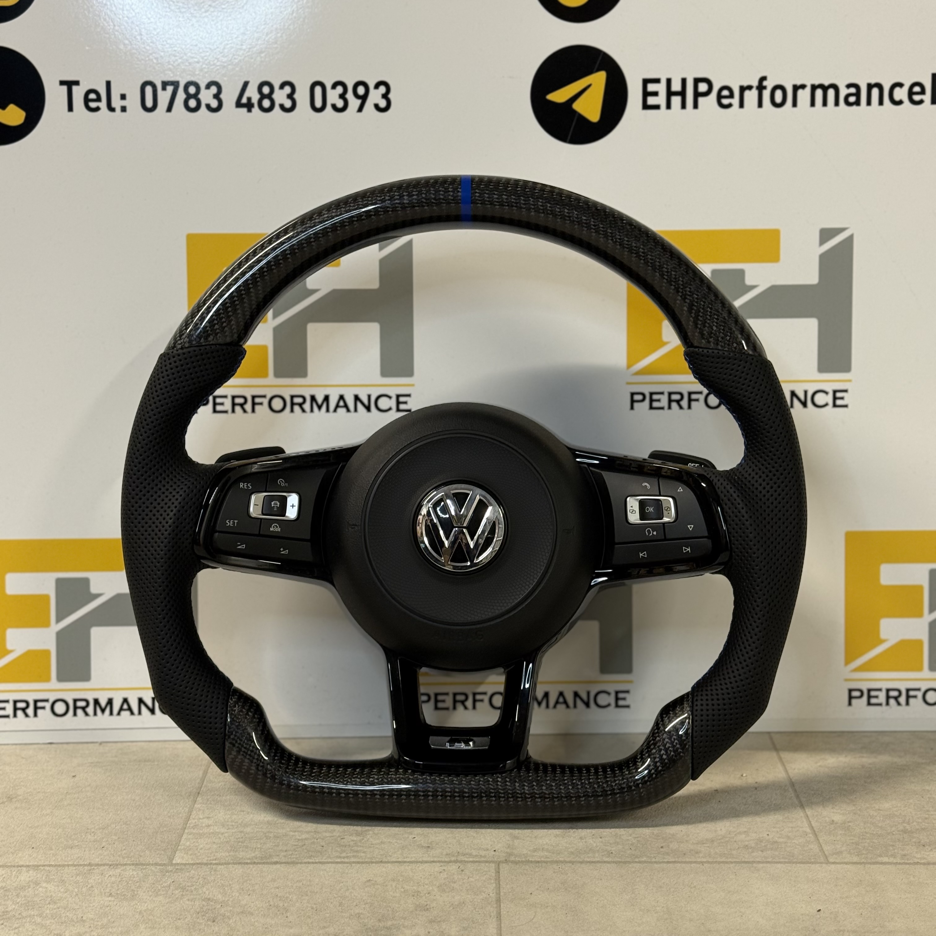 Volkswagen Golf R Custom carbon fibre steering wheel