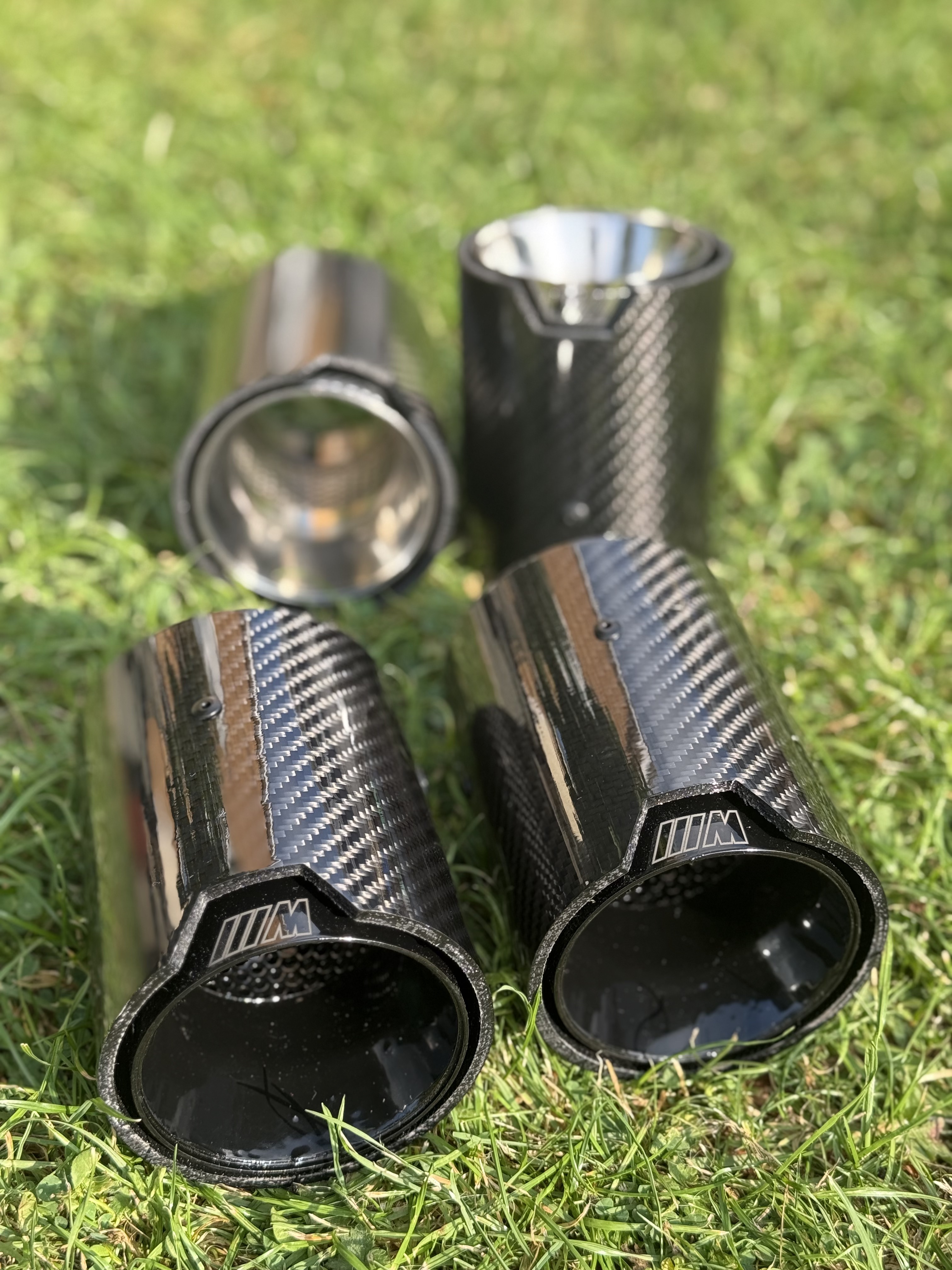 real carbon fibre exhaust tip set for BMW m135i m140i m235i m240i 3, 4 series