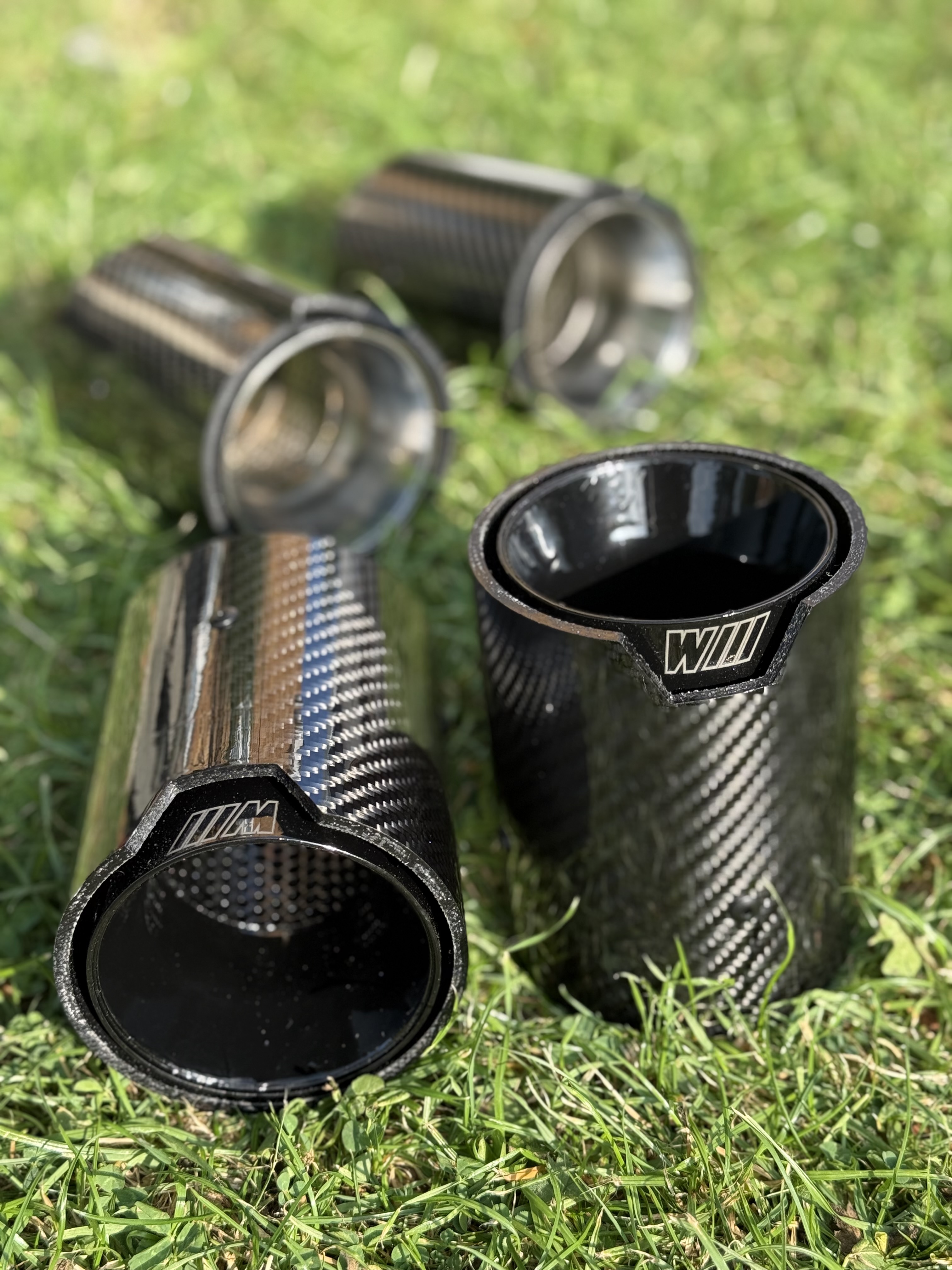 real carbon fibre exhaust tip set for BMW m135i m140i m235i m240i 3, 4 series
