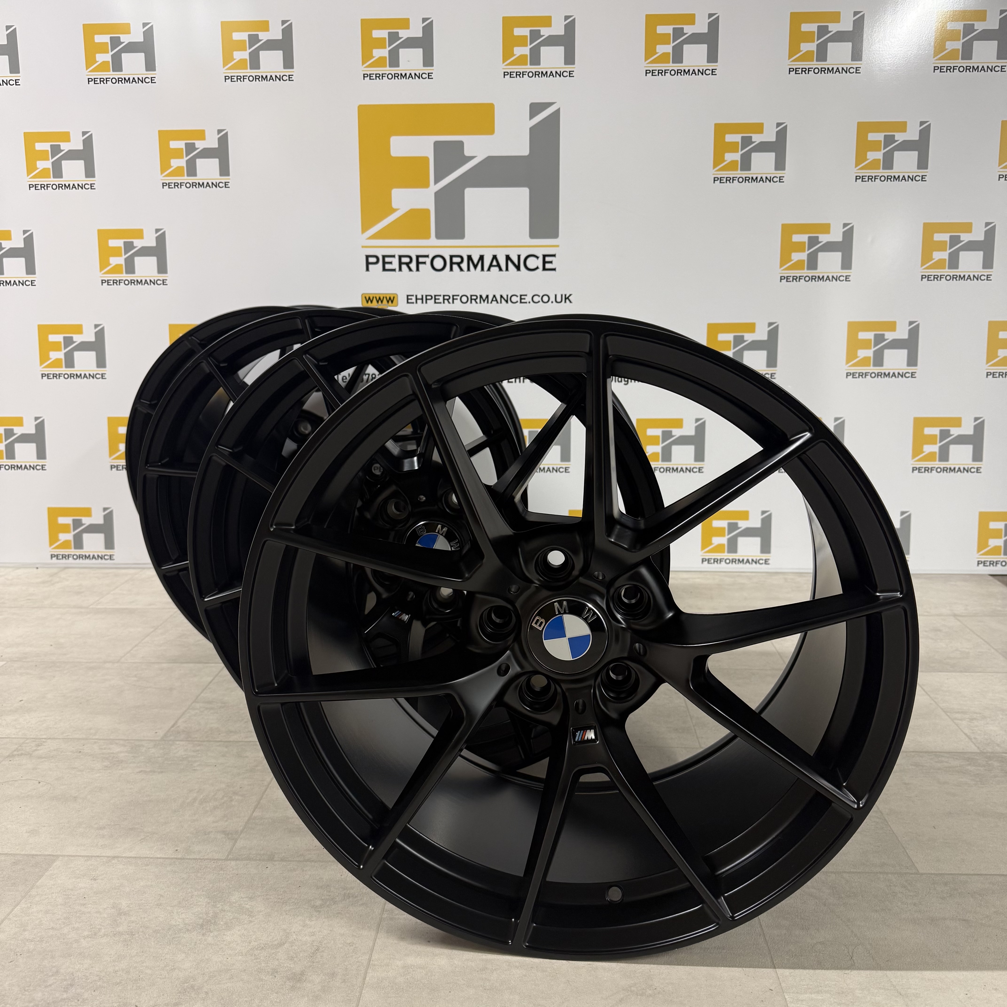 763M CS Style SATIN BLACK ALLOY WHEELS - M3 BMW 