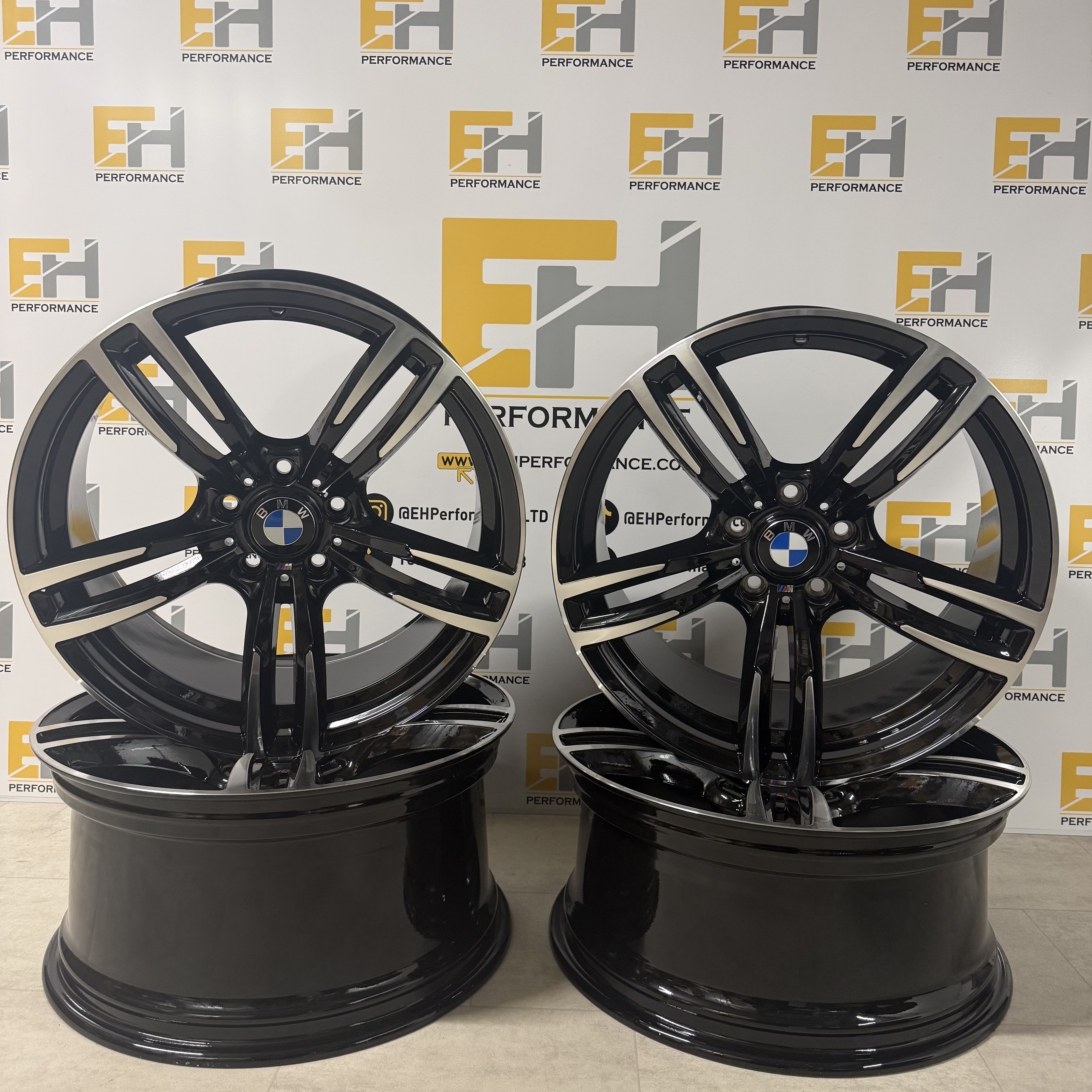 BMW 437M Style Alloy Wheels – Black Diamond Cut (19” Staggered) – Set of 4