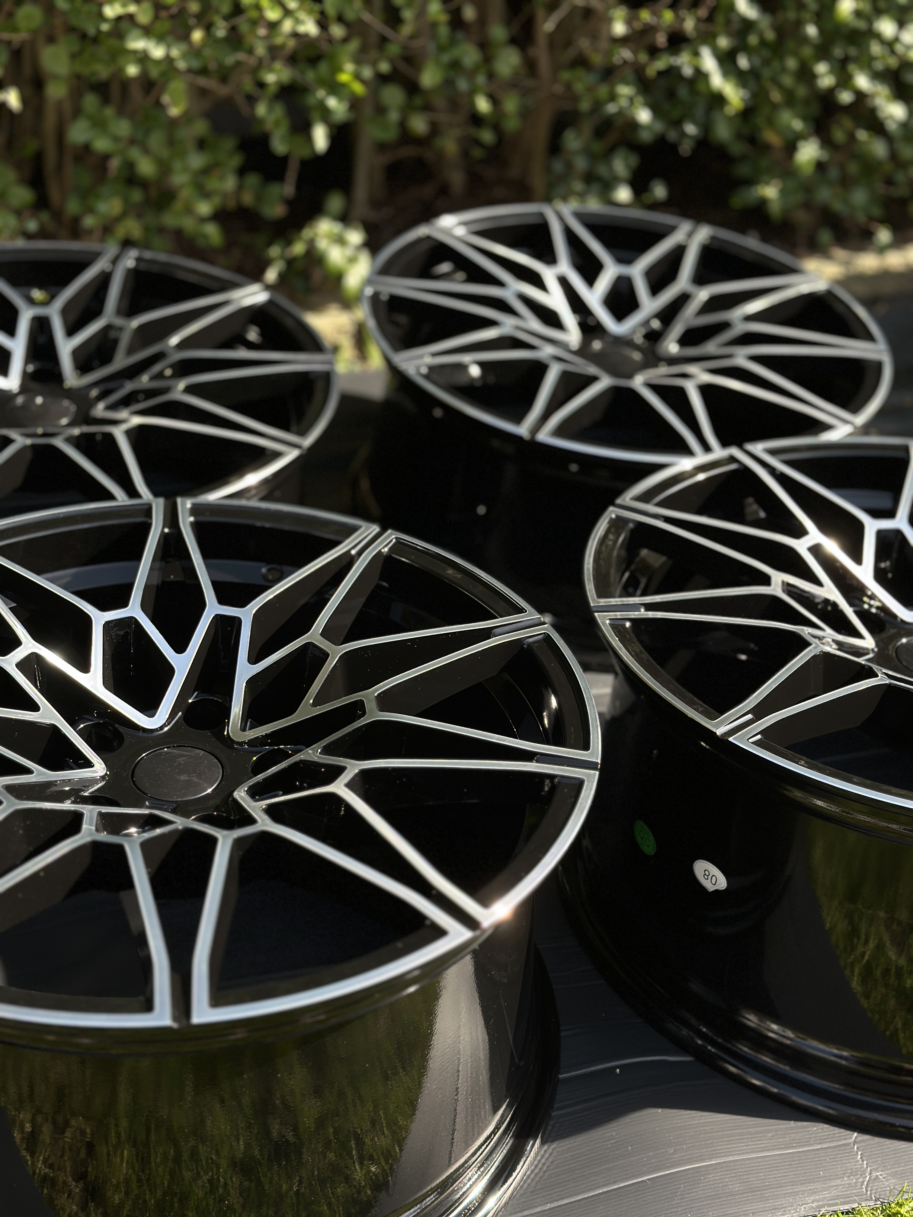 19 inch 826M M2 M3 M4 CS STYLE WHEELS RIMS GLOSS BLACK MACHINE BMW