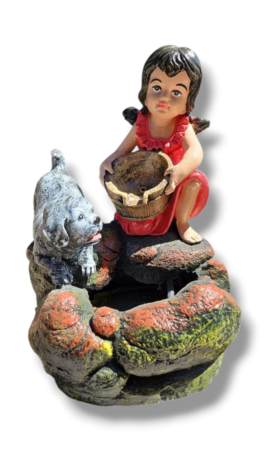 Fonte Menina com Cachorro