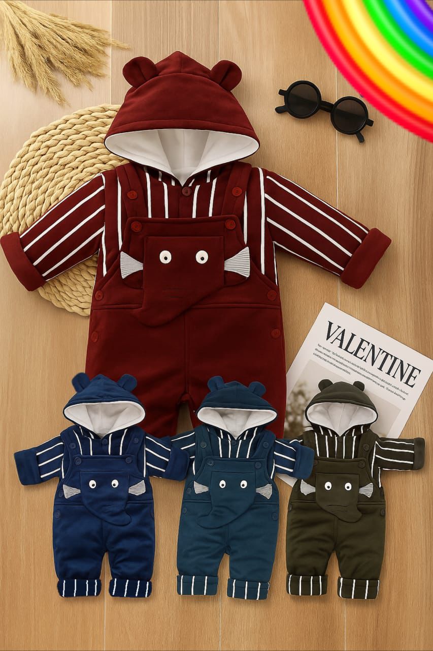 Baby Bear Hooded Romper Set