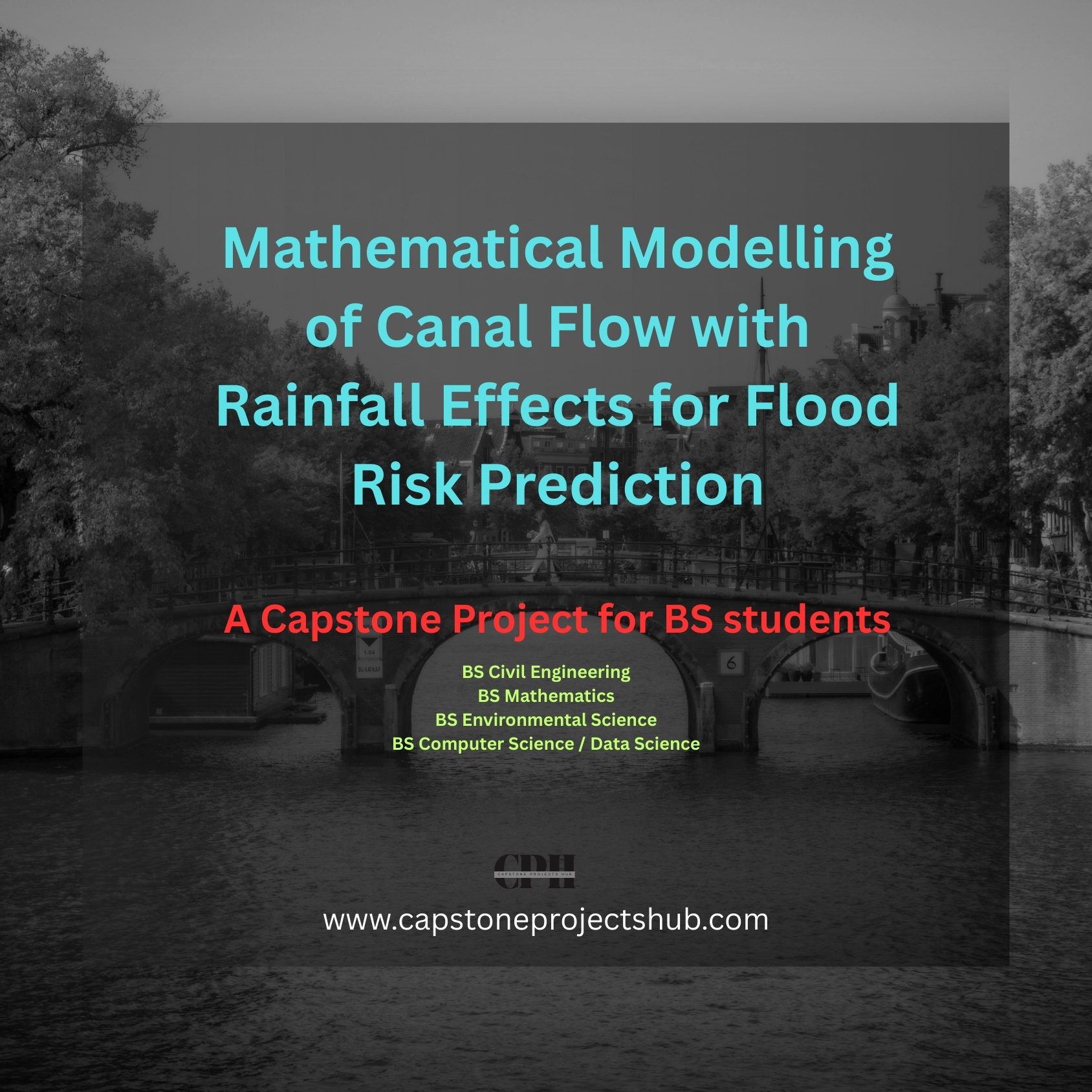 Mathematical Modeling of Canal Flow with Rainfall Effects for Flood Risk Prediction