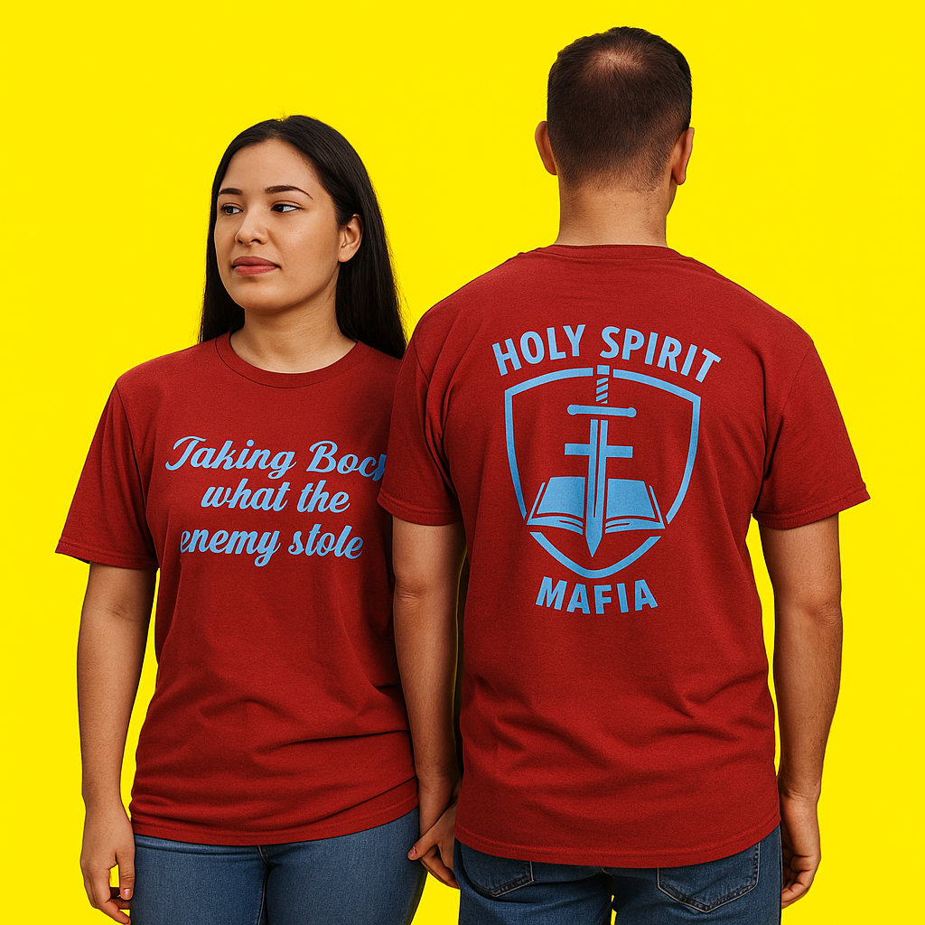 Taking Back What The Enemy Stole Holy Spirit Mafia Inspirational Quote T-Shirt 