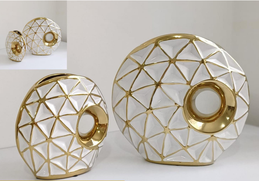 Jarrón decorativo geométrico