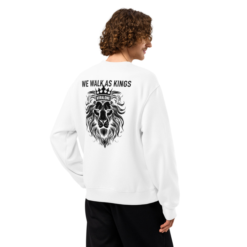 Oversized heavyweight sweatshirt WALK AS KING
