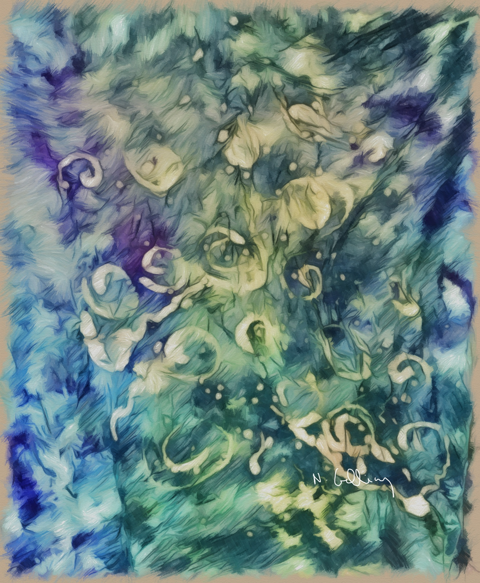 Abstract Watercolor Painting