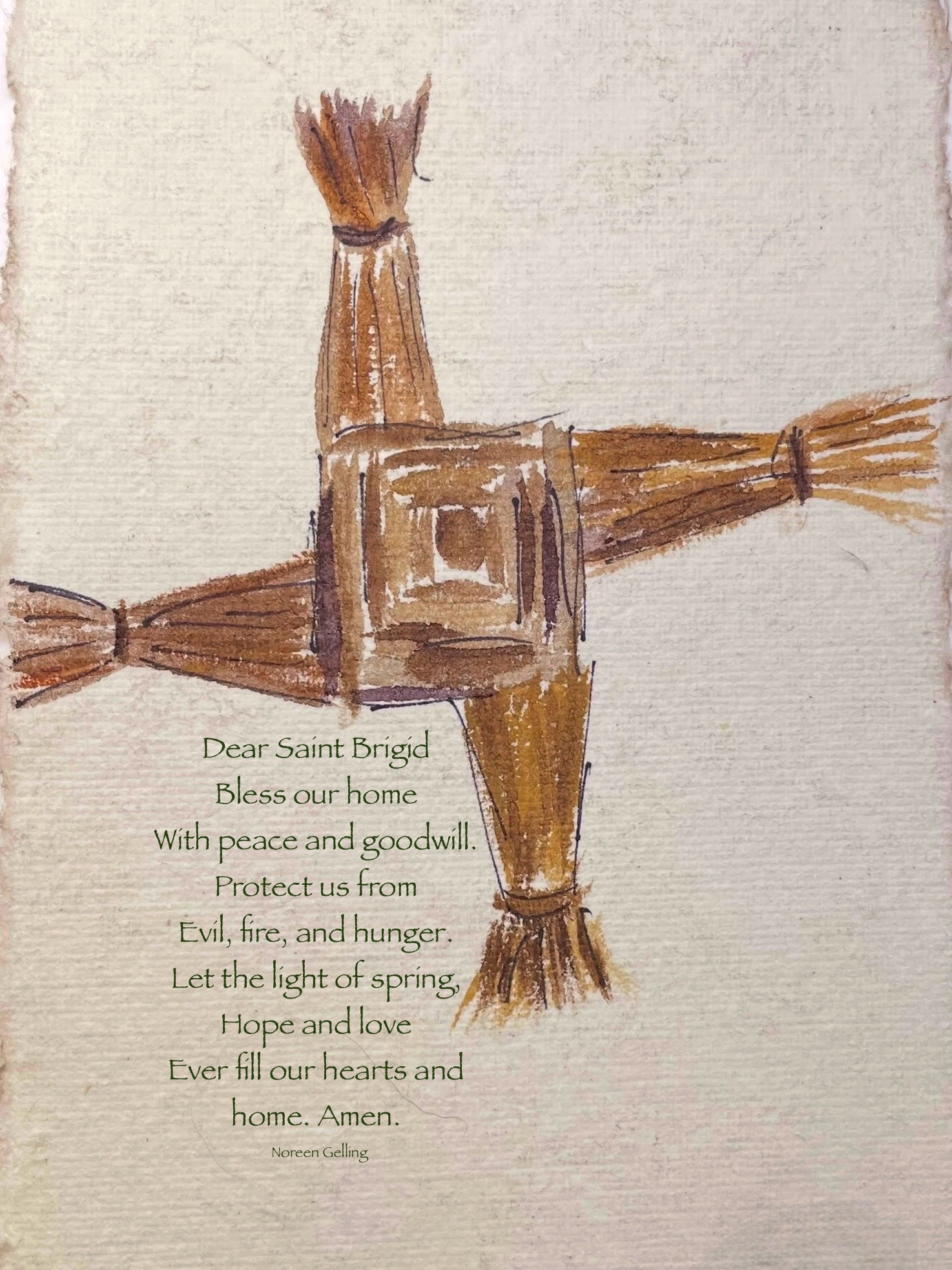 Saint Brigid's Cross Blessing Prayer
