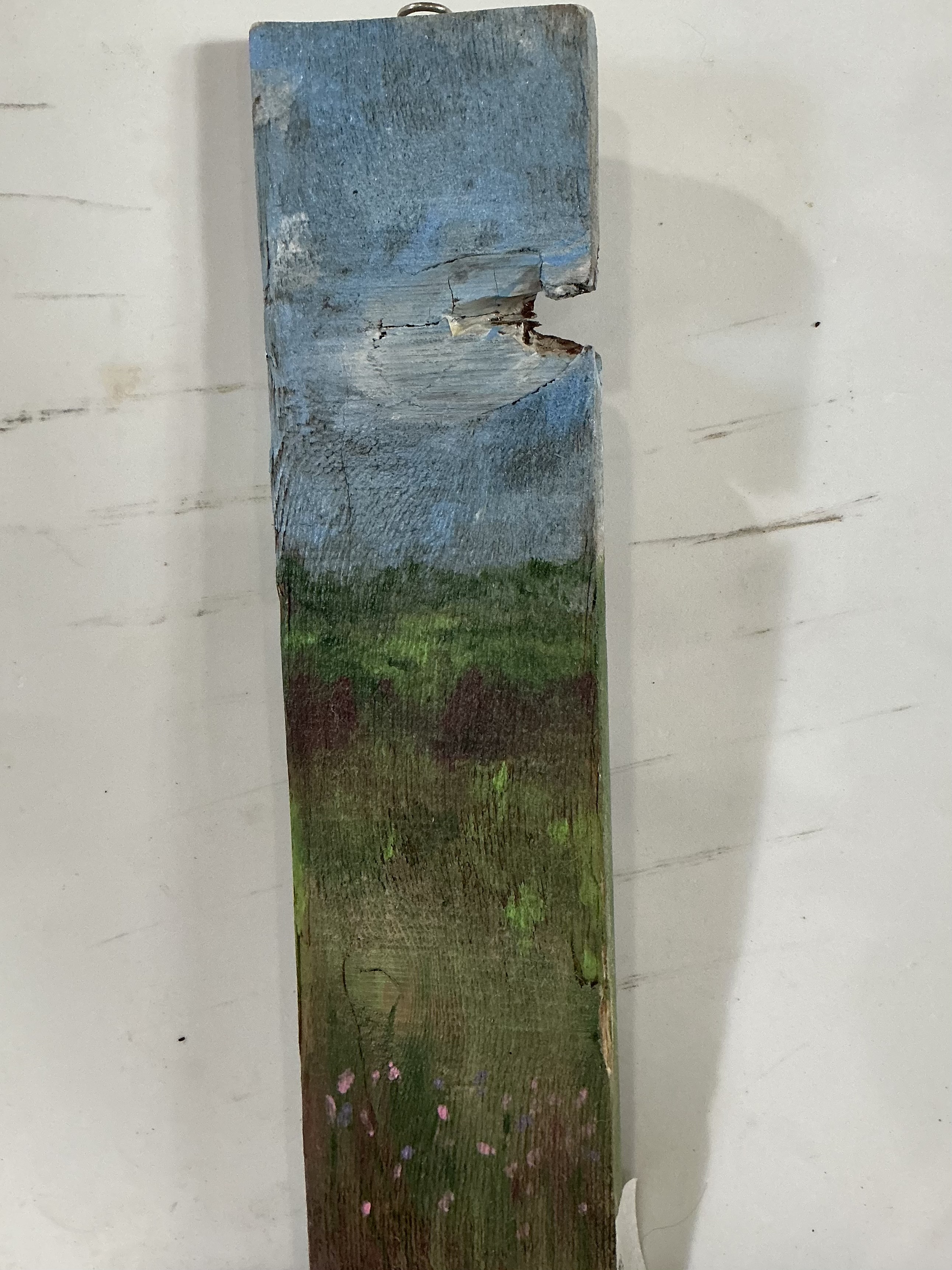 Hand-Painted Rustic Wooden Art