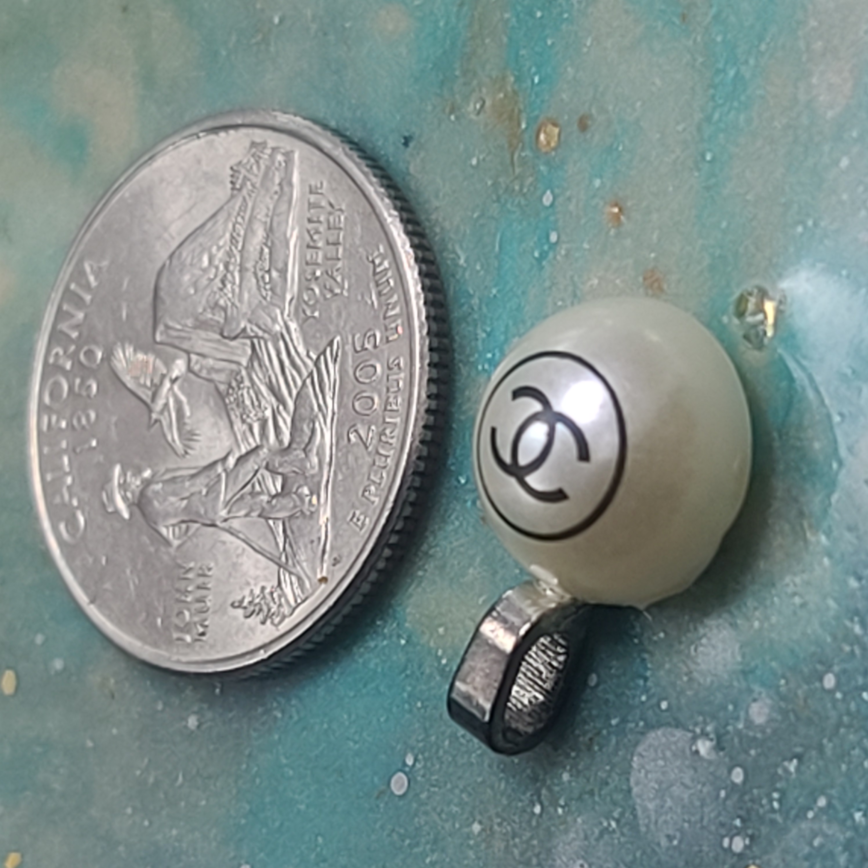 Half Pearl CC Pendant