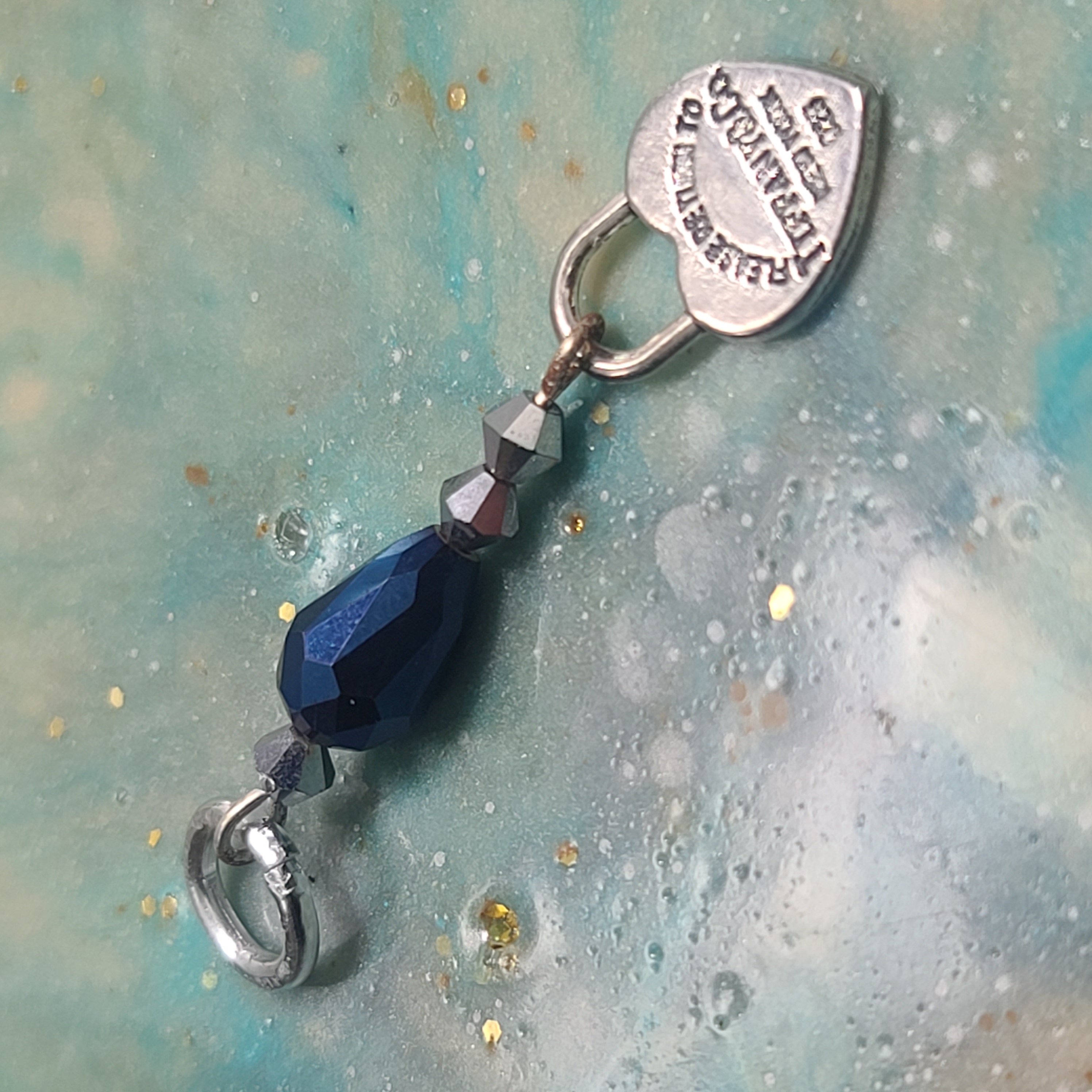 Silver Heart Dangle Pendant