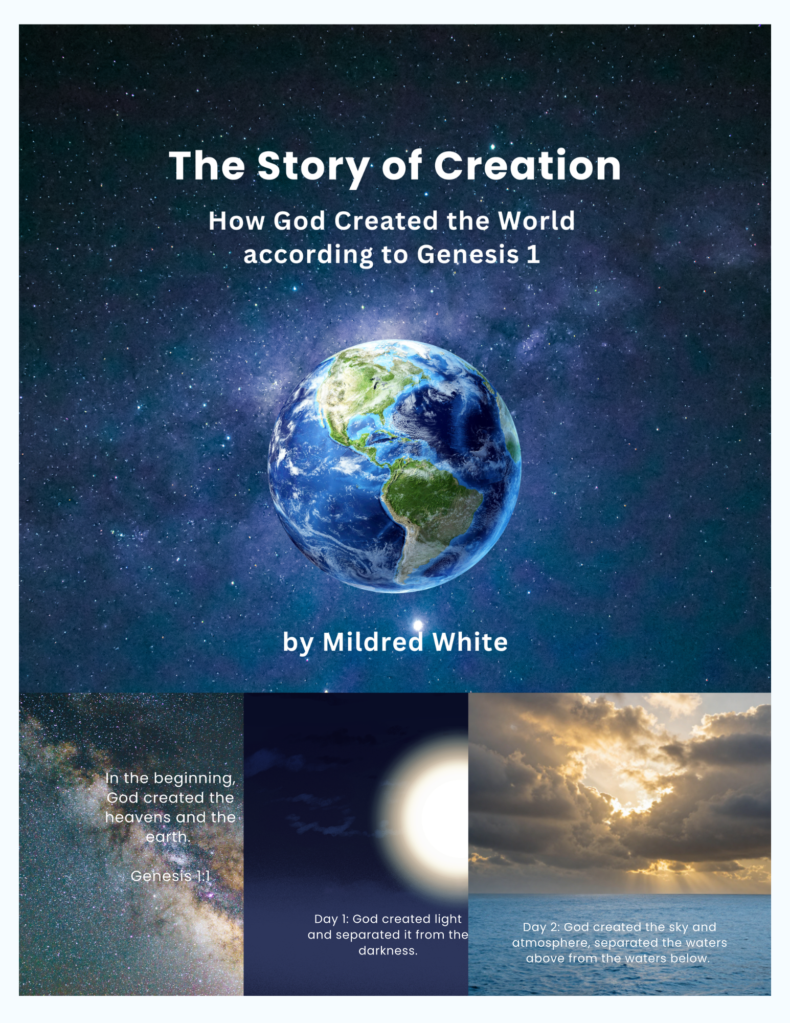 The Story of Creation Children's Picture Book Printable PDF 8.5x11