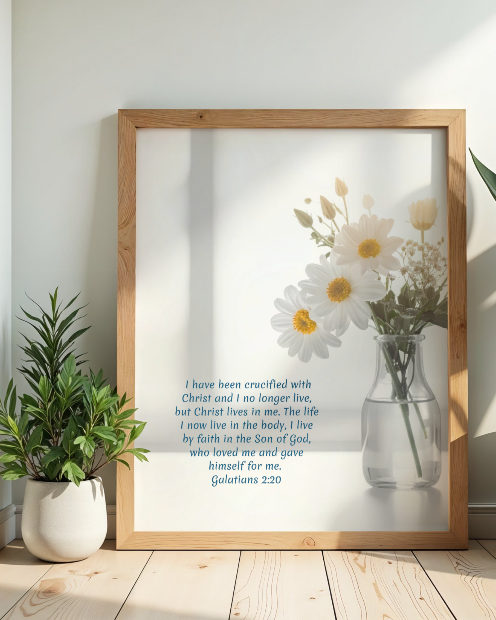 Christian Wall Art Decor 8x10 Galatians 2:20 Printable