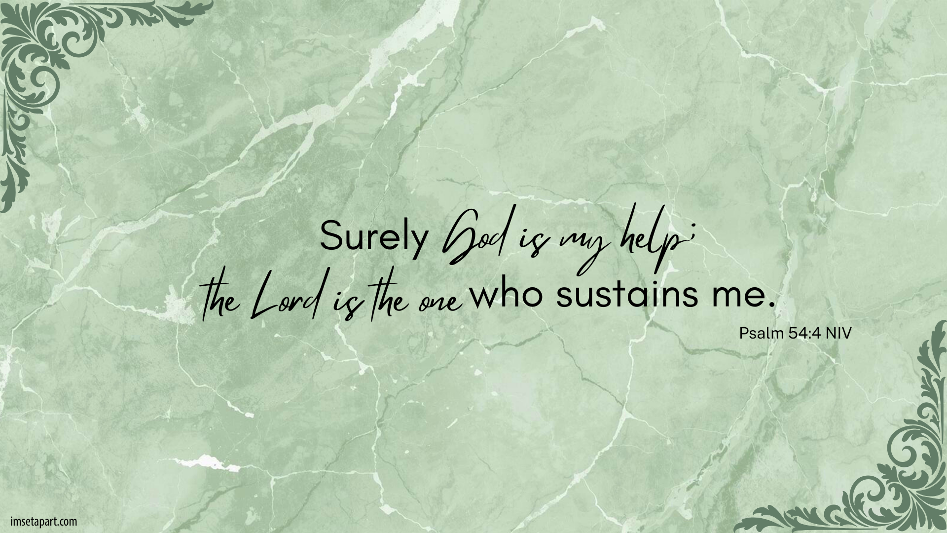 Christian Computer Wallpaper Bible Verses Set of 20 - God Our Refuge