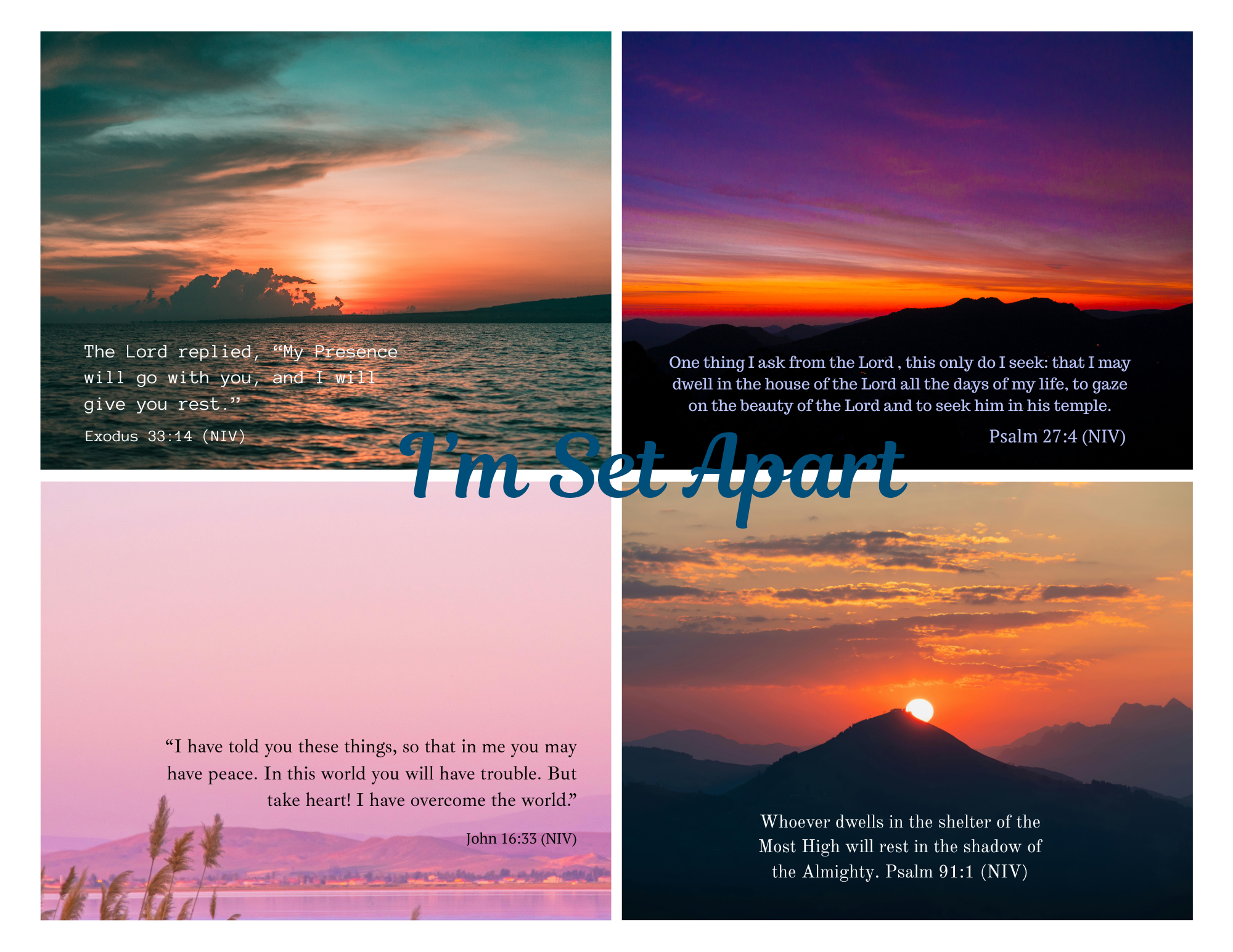 Scripture Mini Cards God our Refuge Bundle of 24 Printable PDF Download