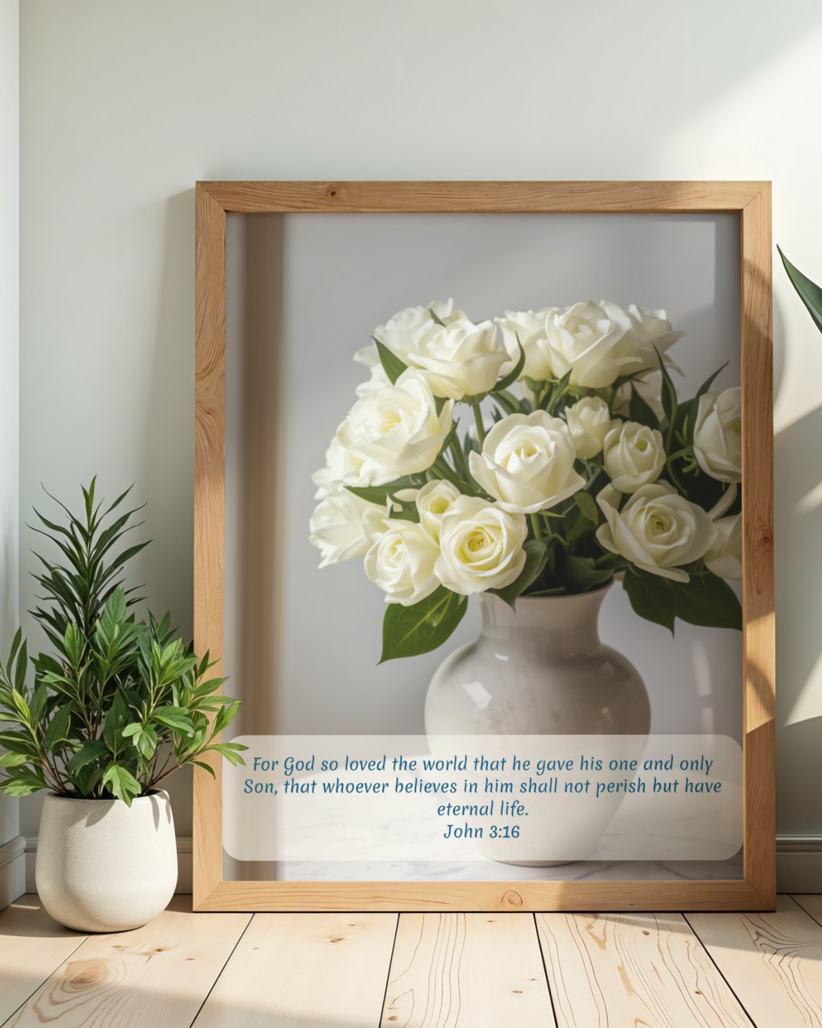 Christian Wall Art Decor 8x10 John 3:16 Printable