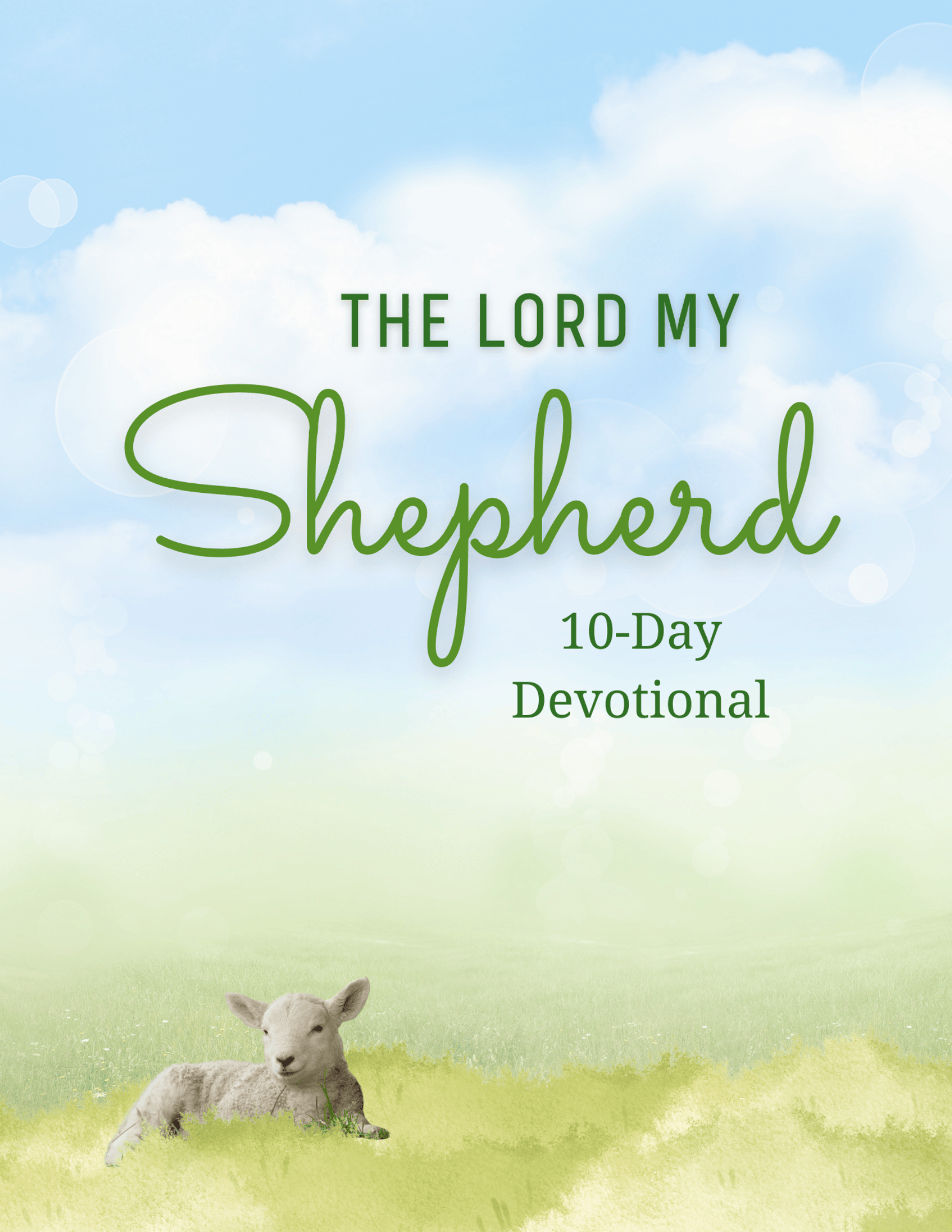 10-Day Devotional The Lord My Shepherd Printable