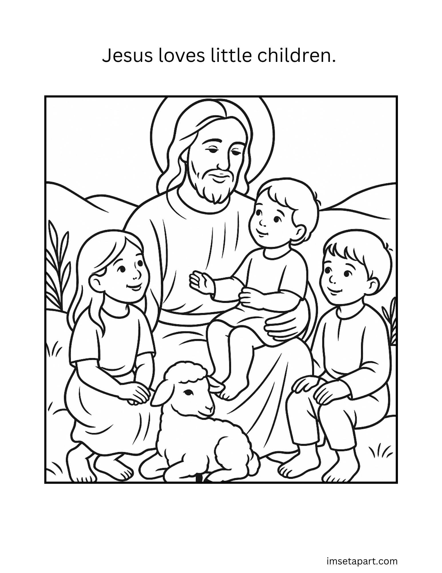 Jesus Loves Me - 20 Kids Coloring Pages Printable