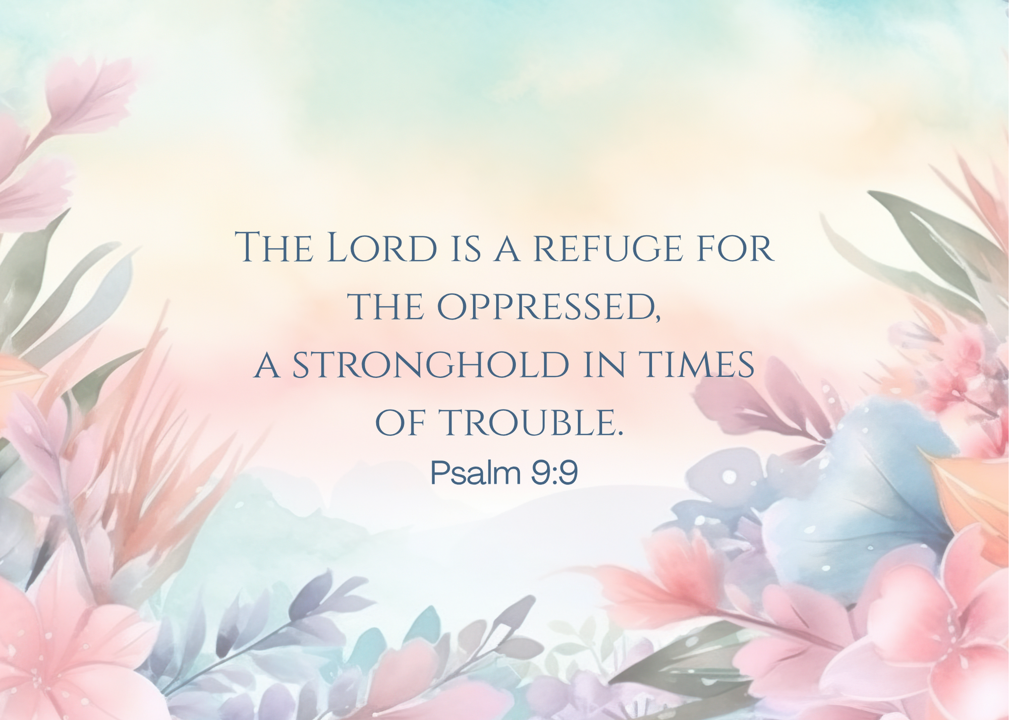 Scripture 10 Foldable Cards God our Refuge & Savior-3 Printable 