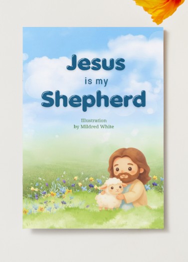 Jesus My Shepherd Children's Picture Booklet Printable PDF 5.5x8.5in