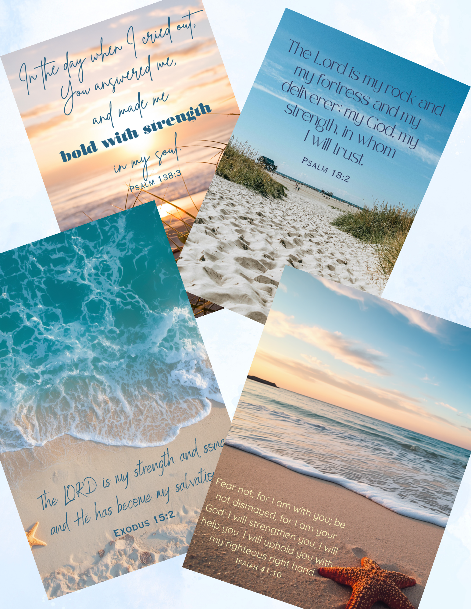 10 Scripture Note Cards Foldable God our Strength Printable 