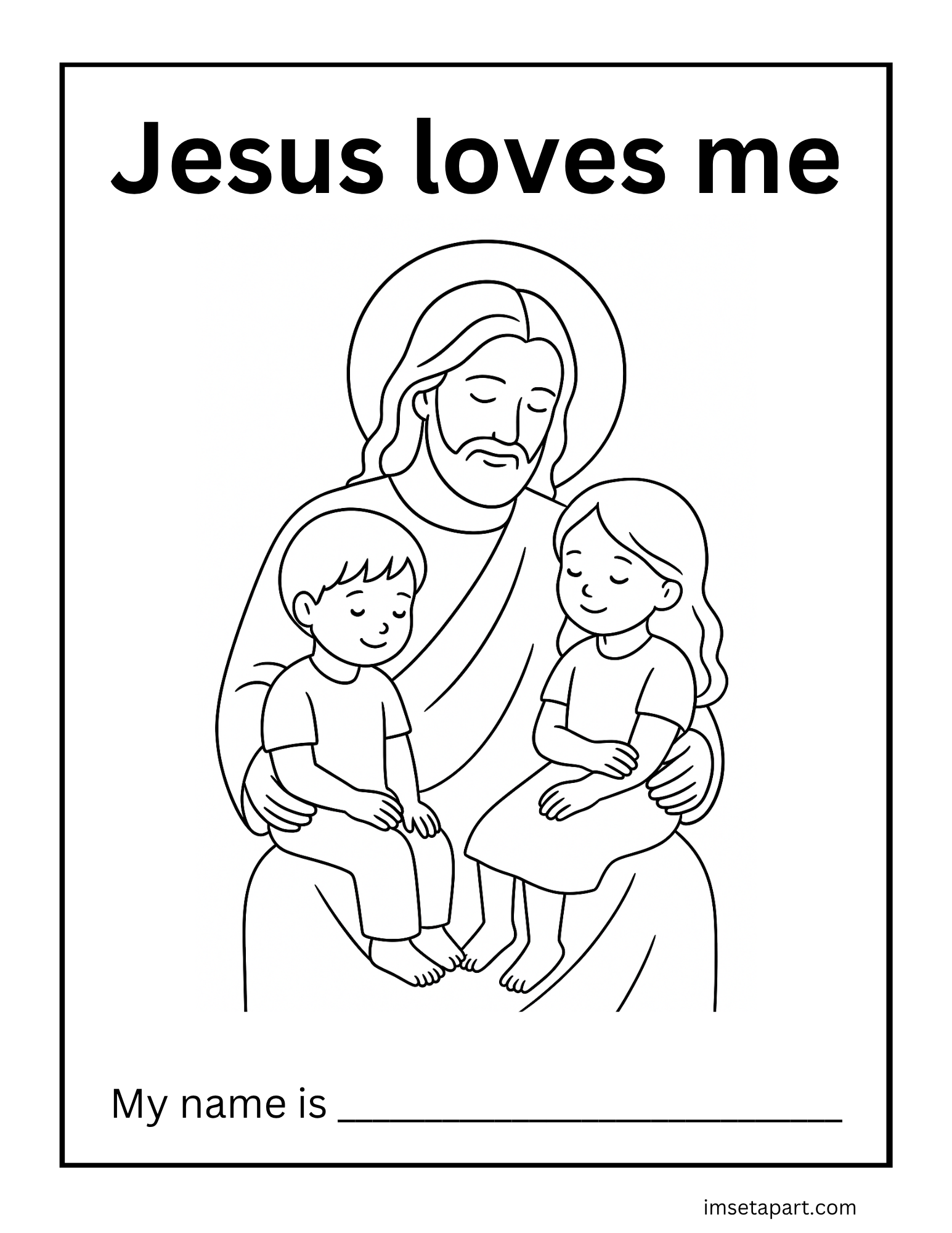 Jesus Loves Me - 20 Kids Coloring Pages Printable