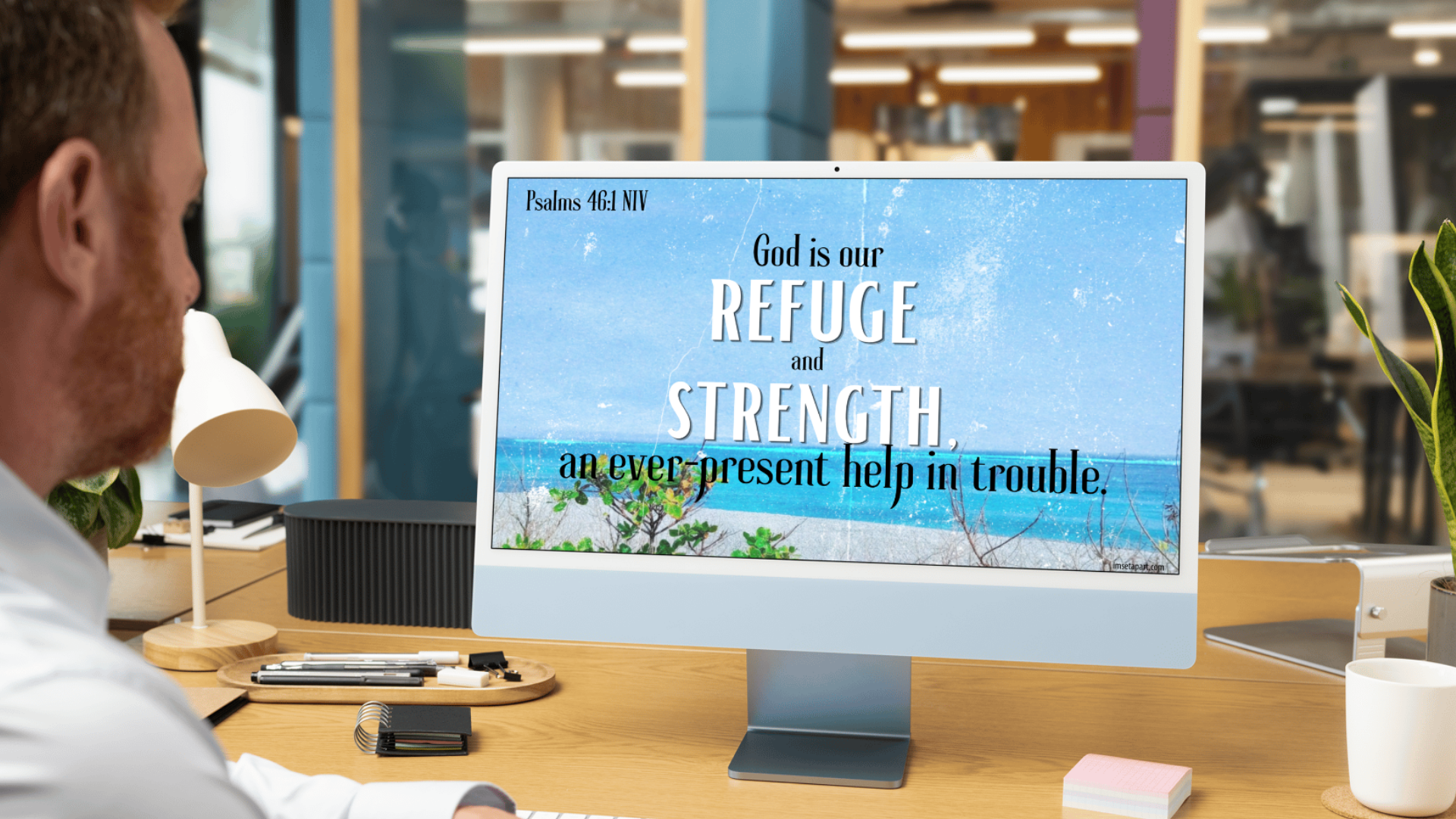 Christian Computer Wallpaper Bible Verses Set of 20 - God Our Refuge