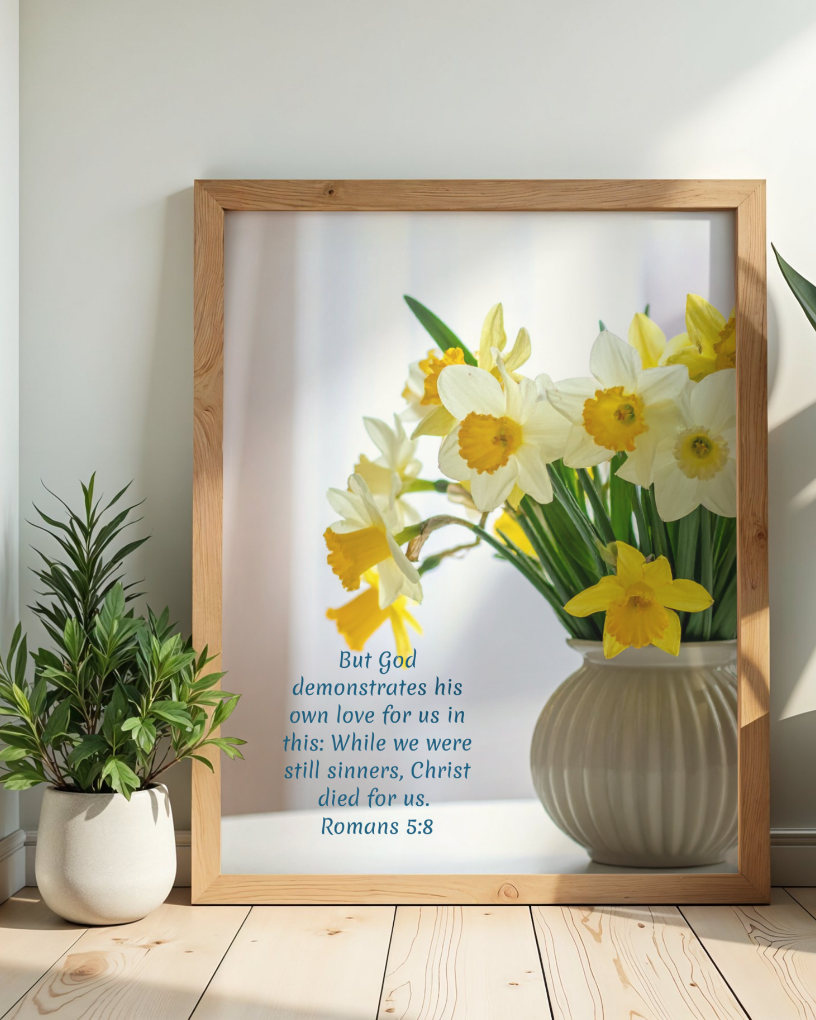 Christian Wall Art Decor 8x10 Romans 5:8 Printable