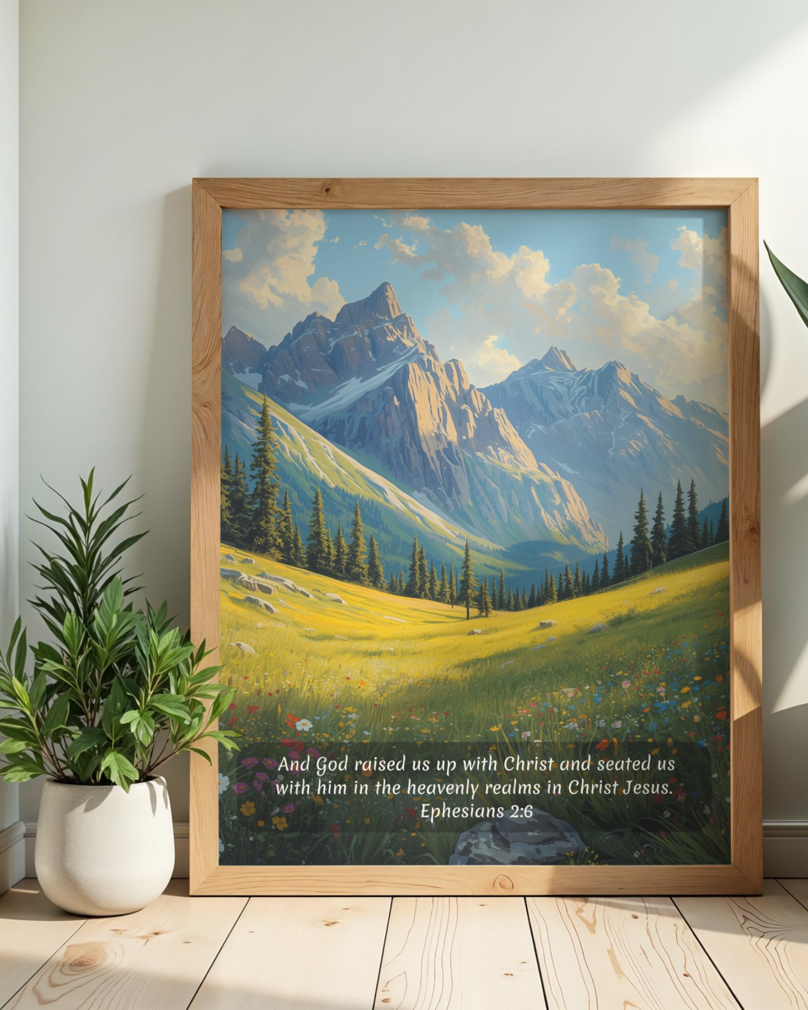 Christian Wall Art Decor 8x10 Ephesians 2:6 Printable