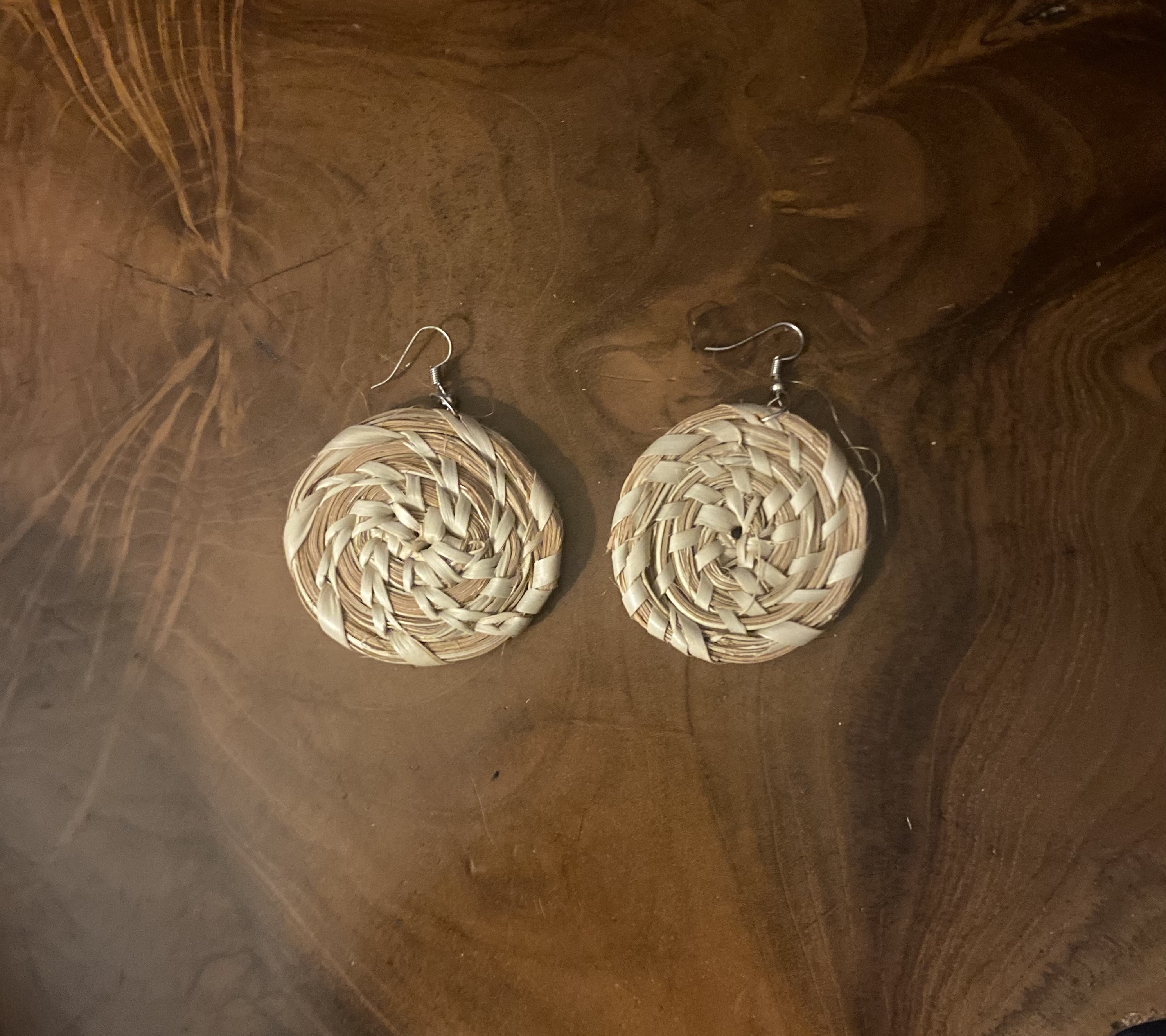 Handwoven Straw Earrings