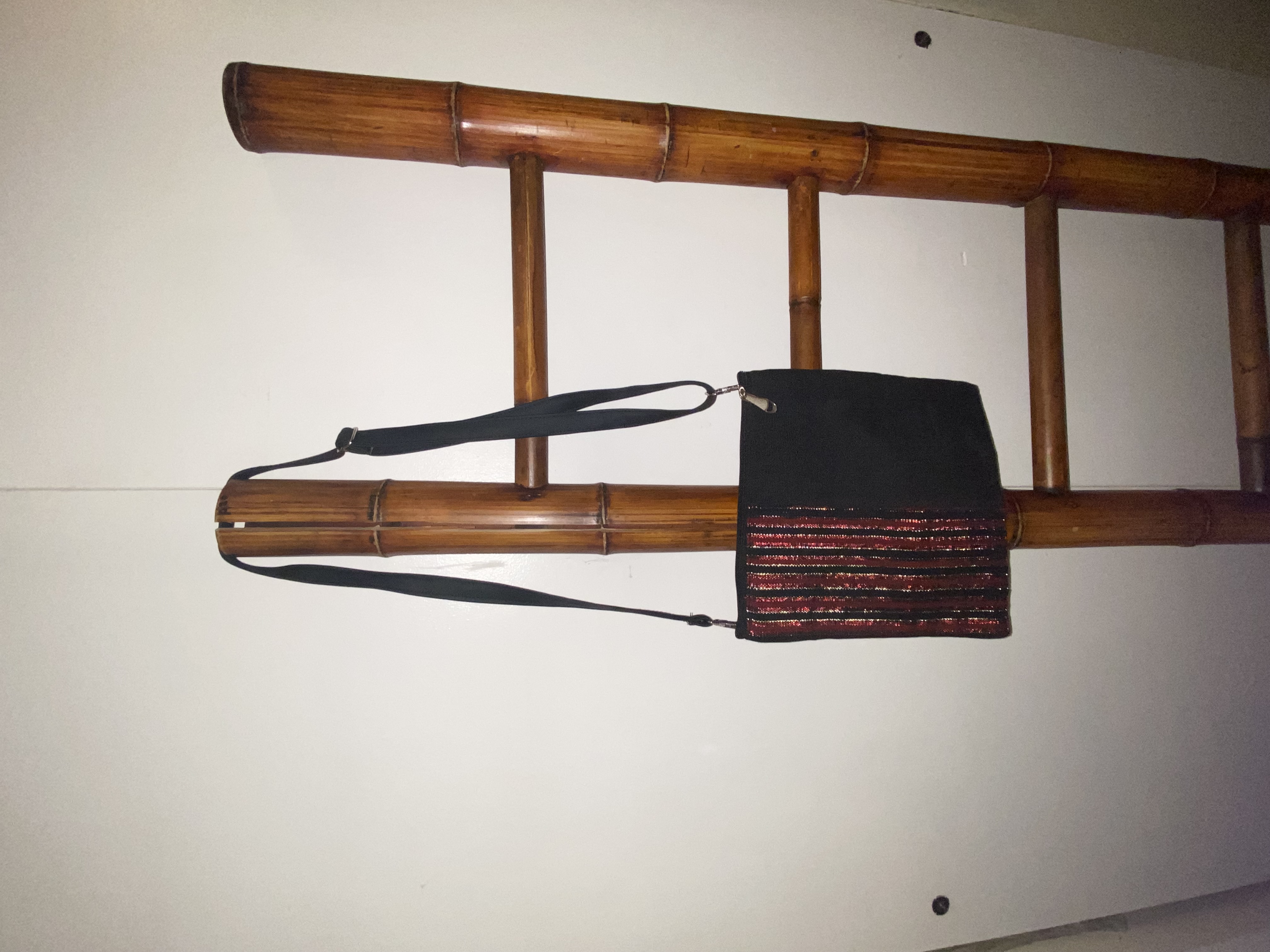 Black & Red Crossbody Bag